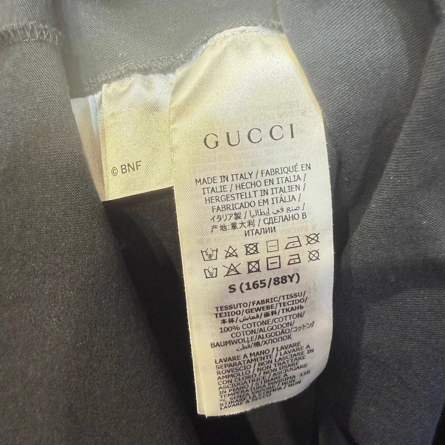 Gucci Black Short Sleeve Graphic T-Shirt with Banana & Cats Size US S / EU 44-46 / 1 - 5 Thumbnail