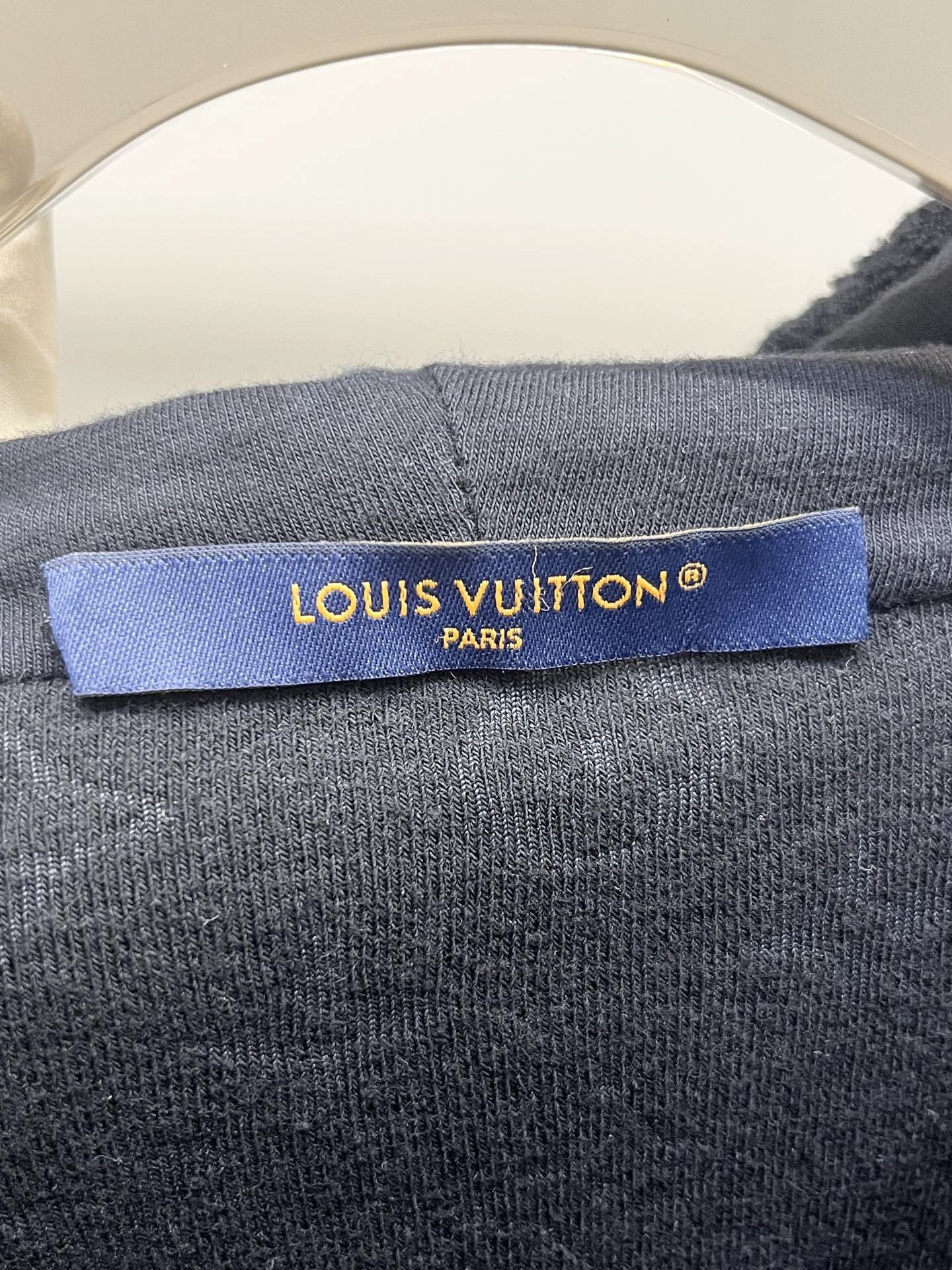 Louis Vuitton Black Zip-Up Hooded Sweatshirt Size US L / EU 52-54 / 3 - 3 Thumbnail