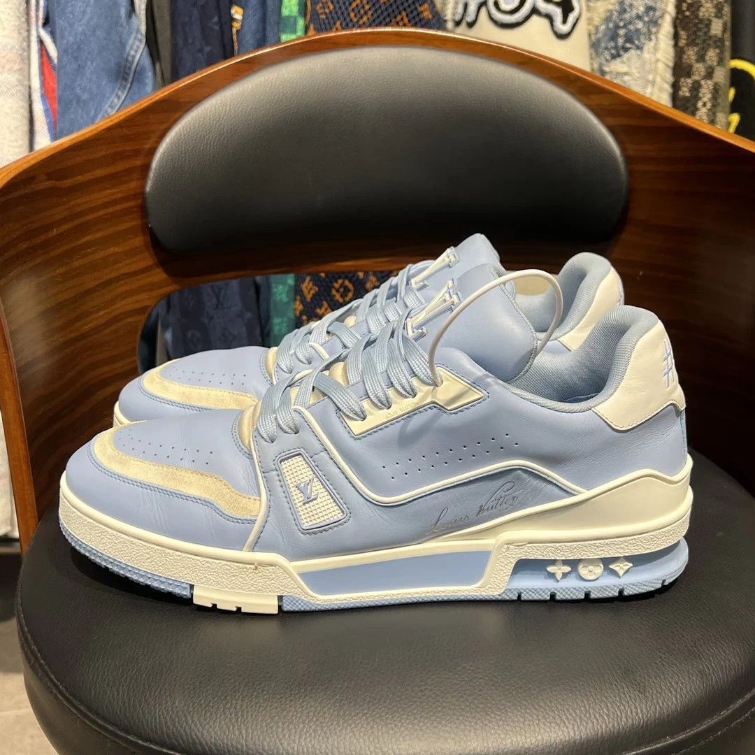 Louis Vuitton Blue Low-Top Sneakers Size 8.5 Size US 8.5 / EU 41-42 - 4 Thumbnail