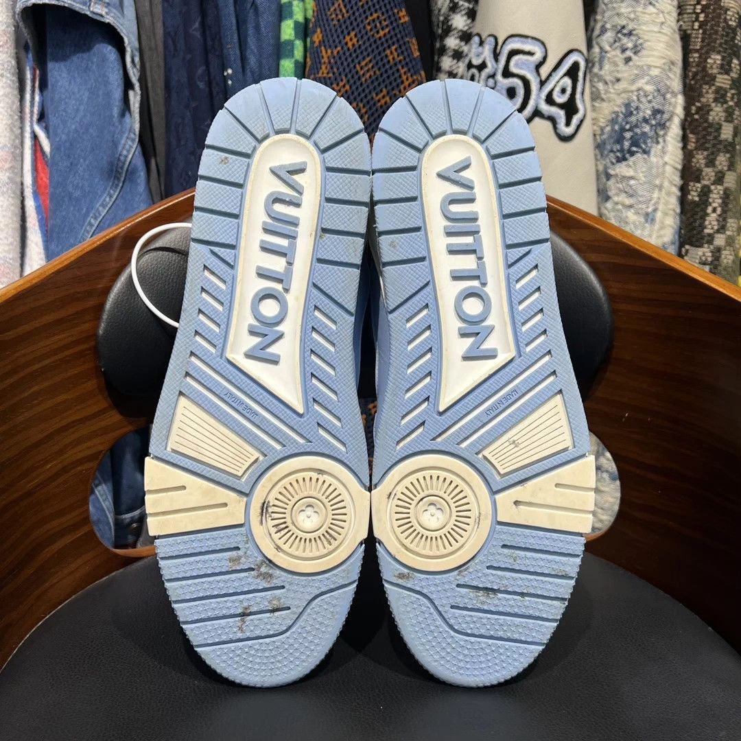 Louis Vuitton Blue Low-Top Sneakers Size 8.5 Size US 8.5 / EU 41-42 - 8 Thumbnail