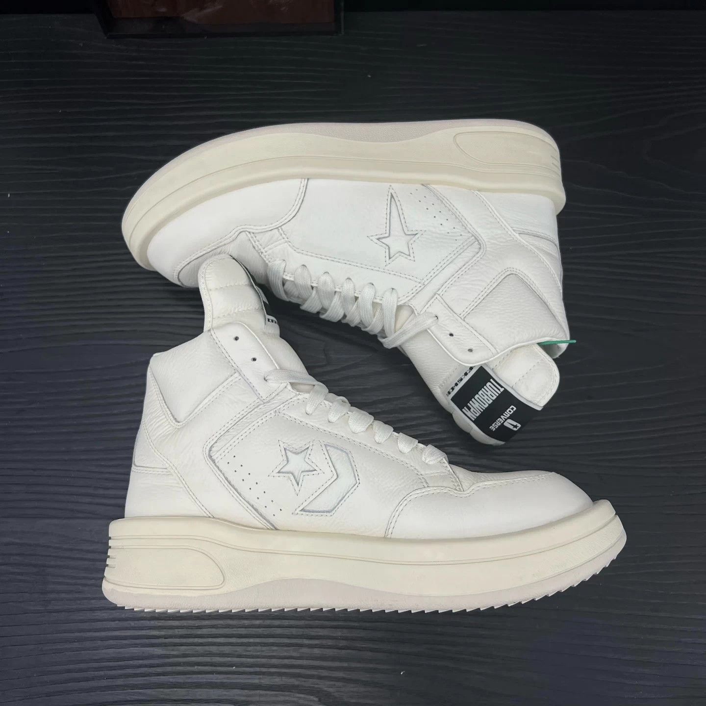 Converse White High-Top Sneakers Size 12 Size US 12 / EU 45 - 3 Thumbnail
