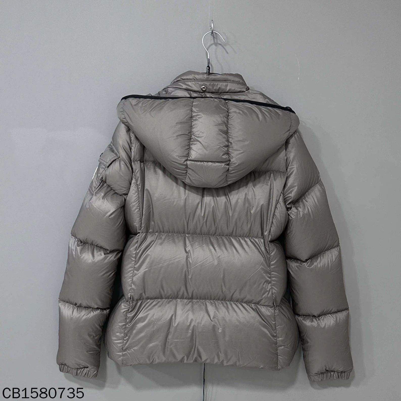 Moncler Gray Puffy Winter Coat with Hood - Size L Size US L / EU 52-54 / 3 - 3 Thumbnail