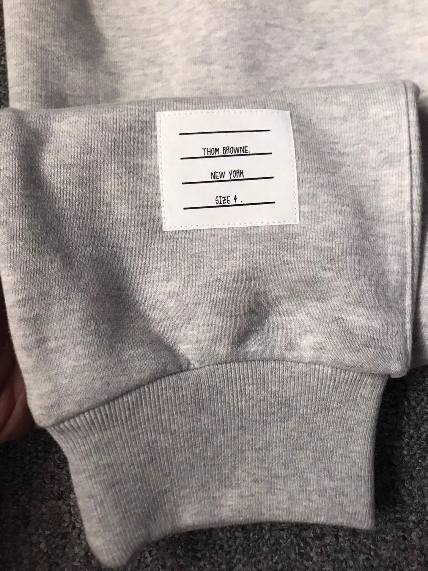 Thom Browne Gray Striped Sweatpants with Elastic Waist Size US 36 / EU 52 - 5 Thumbnail