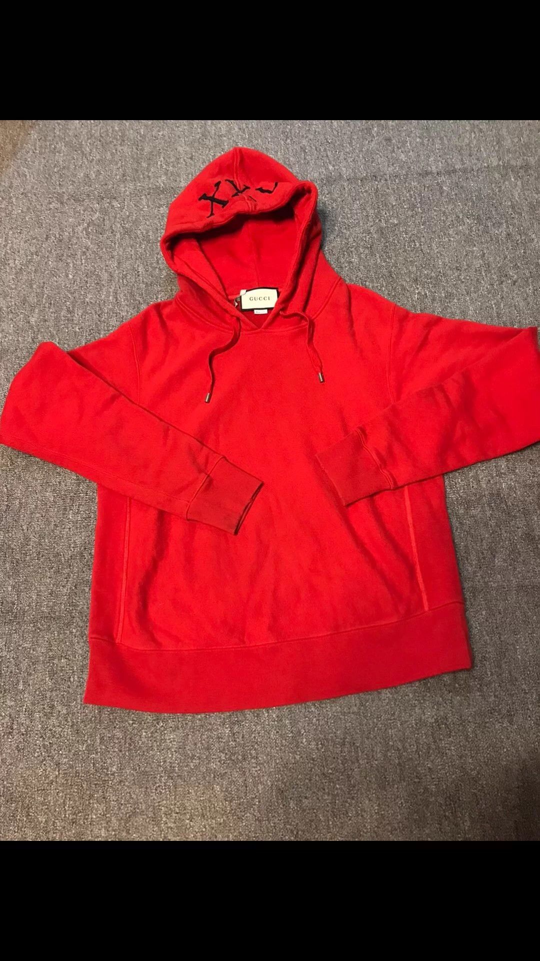 Gucci Red Hoodie with Drawstring and Kangaroo Pocket Size US M / EU 48-50 / 2 - 3 Thumbnail