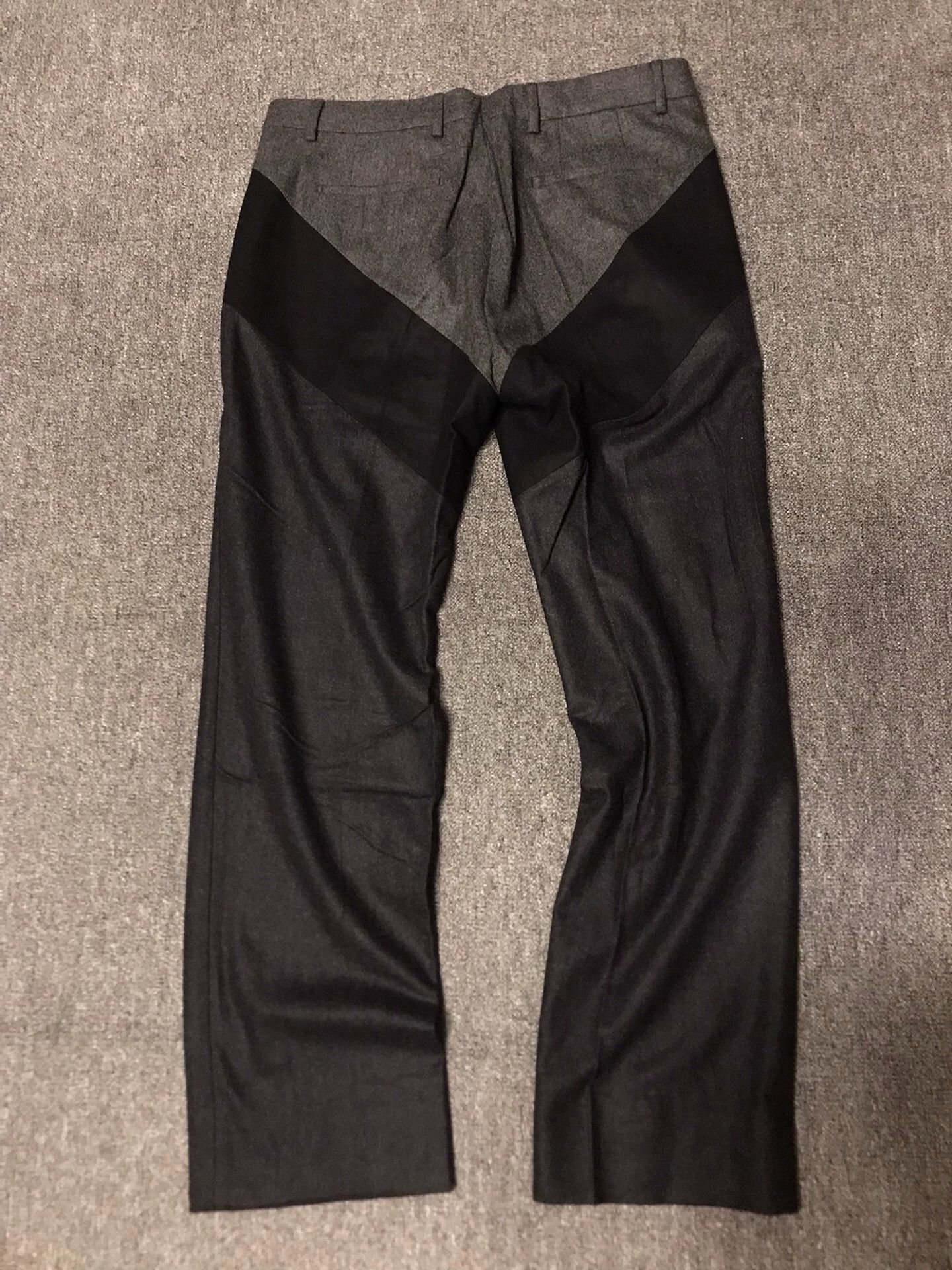 Black Color Block Straight Leg Pants Size 36