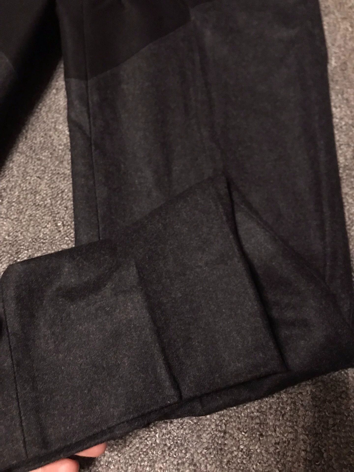 Black Color Block Straight Leg Pants Size 36
