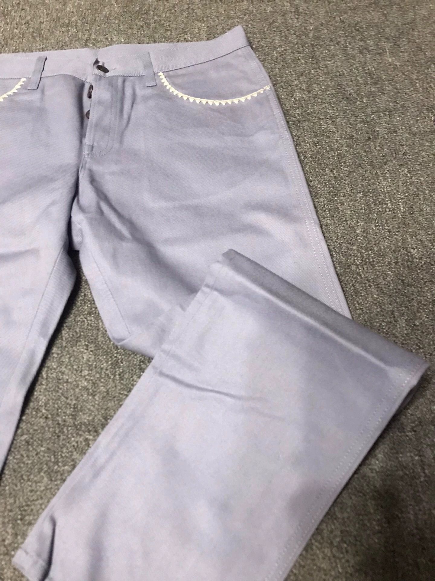 Gucci Purple Casual Pants with Decorative Pockets - Size 36 Size US 36 / EU 52 - 2 Thumbnail