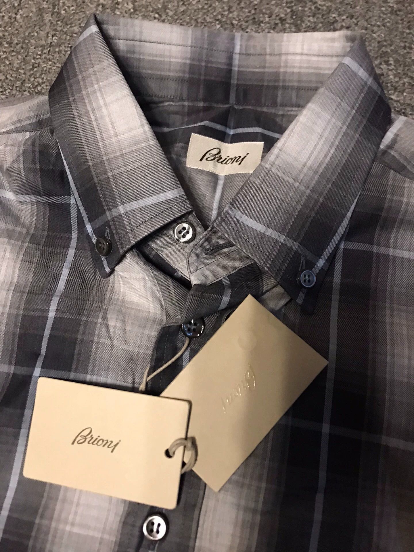 Brioni Multi Plaid Long Sleeve Button Up Shirt Size US L / EU 52-54 / 3 - 4 Thumbnail