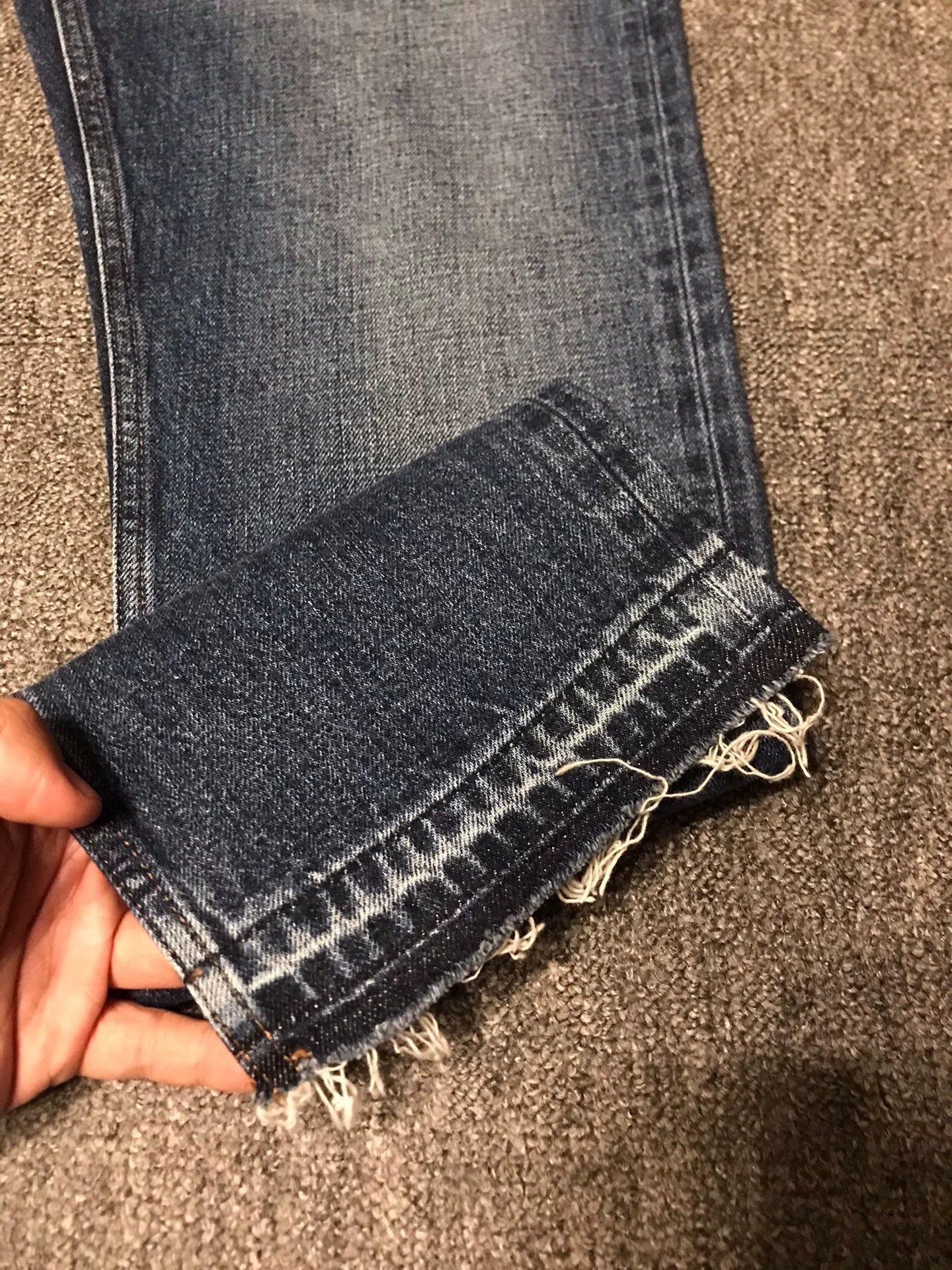 Alexander McQueen Blue Embroidered Denim Jeans with Fringe Hem Size US 36 / EU 52 - 3 Thumbnail