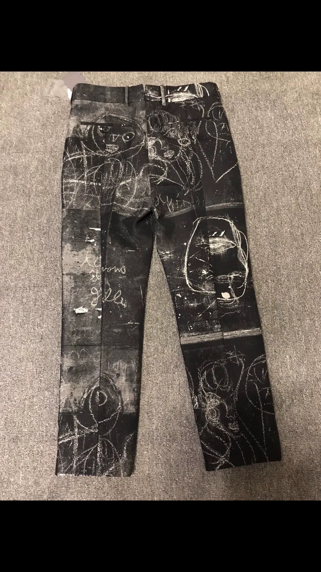 Alexander McQueen Black Graphic Print Casual Pants Size 34 Size US 34 / EU 50 - 2 Thumbnail