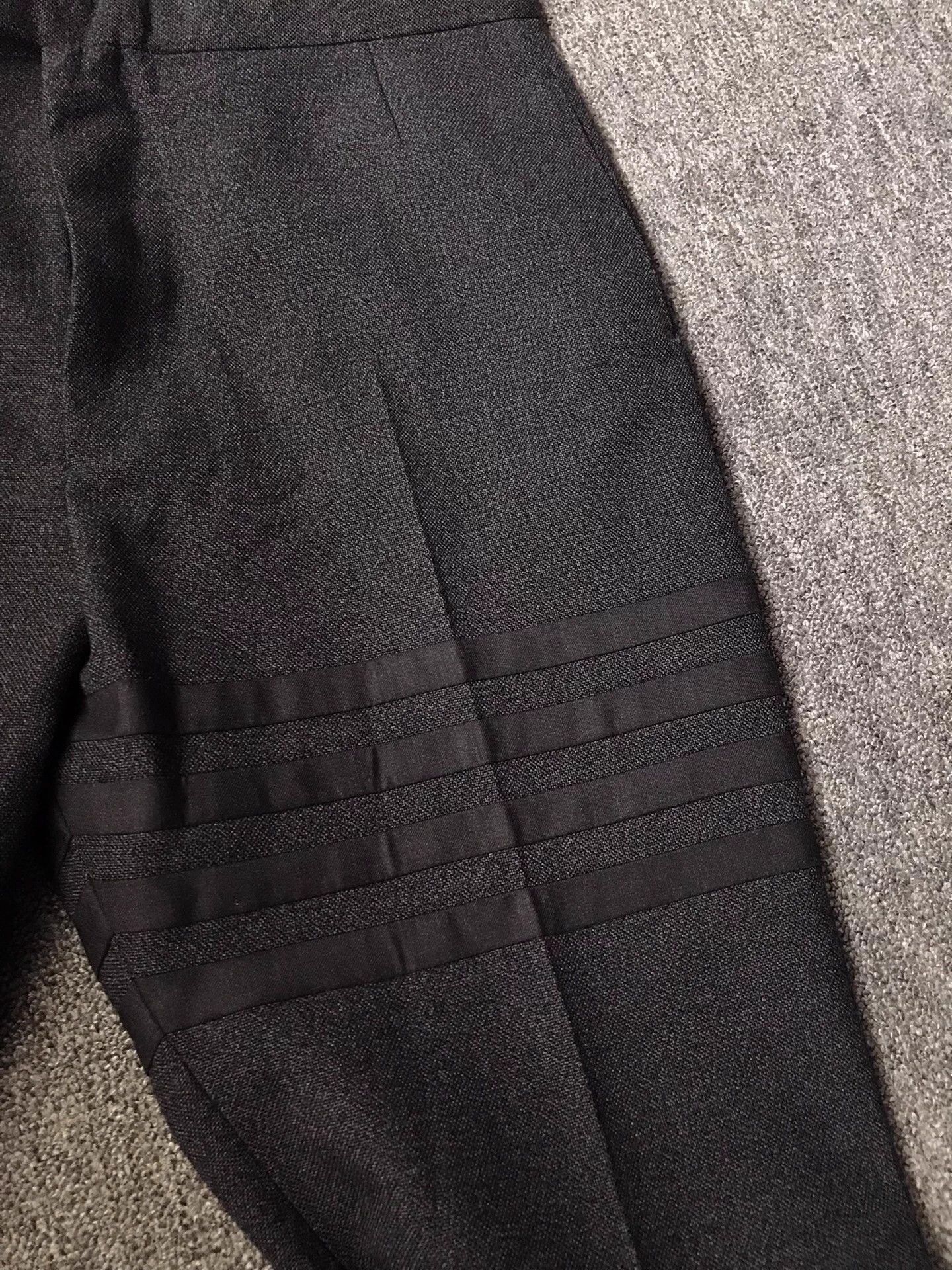 Thom Browne Gray Structured Pants with Striped Detail Size 34 Size US 34 / EU 50 - 4 Thumbnail
