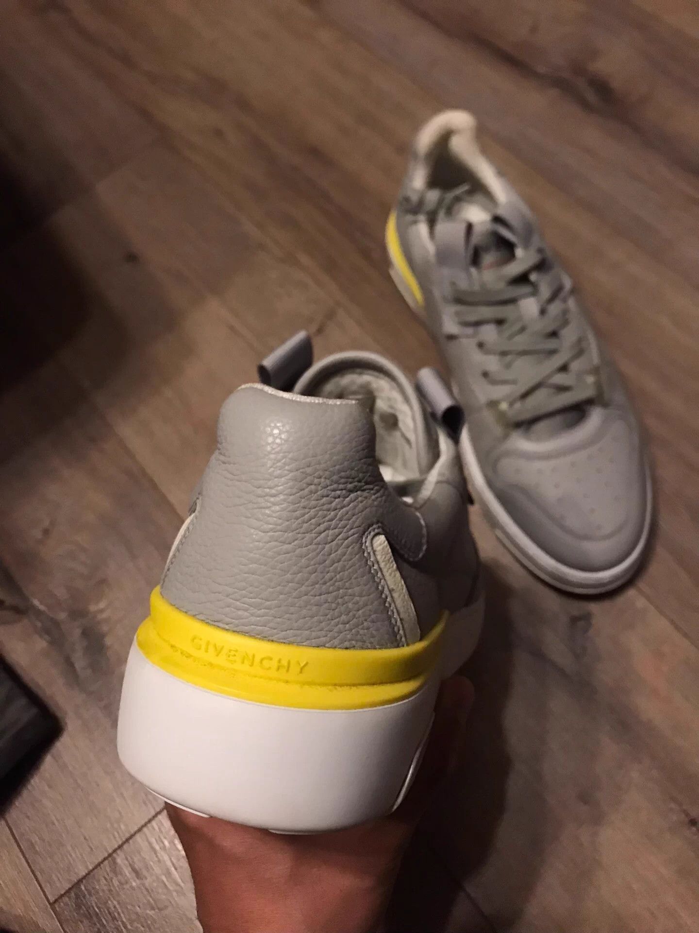 Givenchy Gray Leather Sneakers Size 11 Size US 11 / EU 44 - 3 Thumbnail