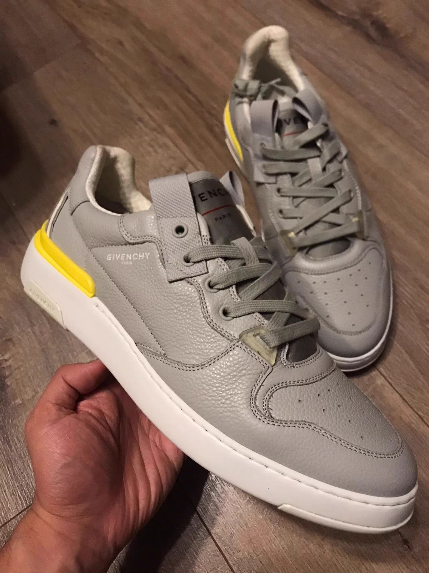Givenchy Gray Leather Sneakers Size 11 Size US 11 / EU 44 - 2 Thumbnail