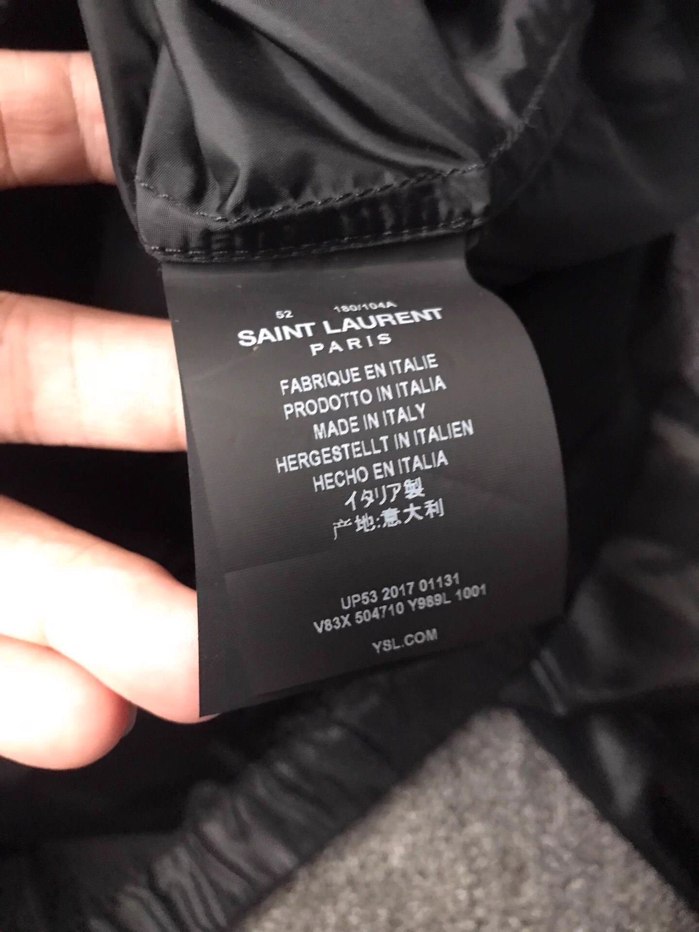 Saint Laurent Paris Black Hooded Light Jacket with Zipper Pockets Size US L / EU 52-54 / 3 - 5 Thumbnail