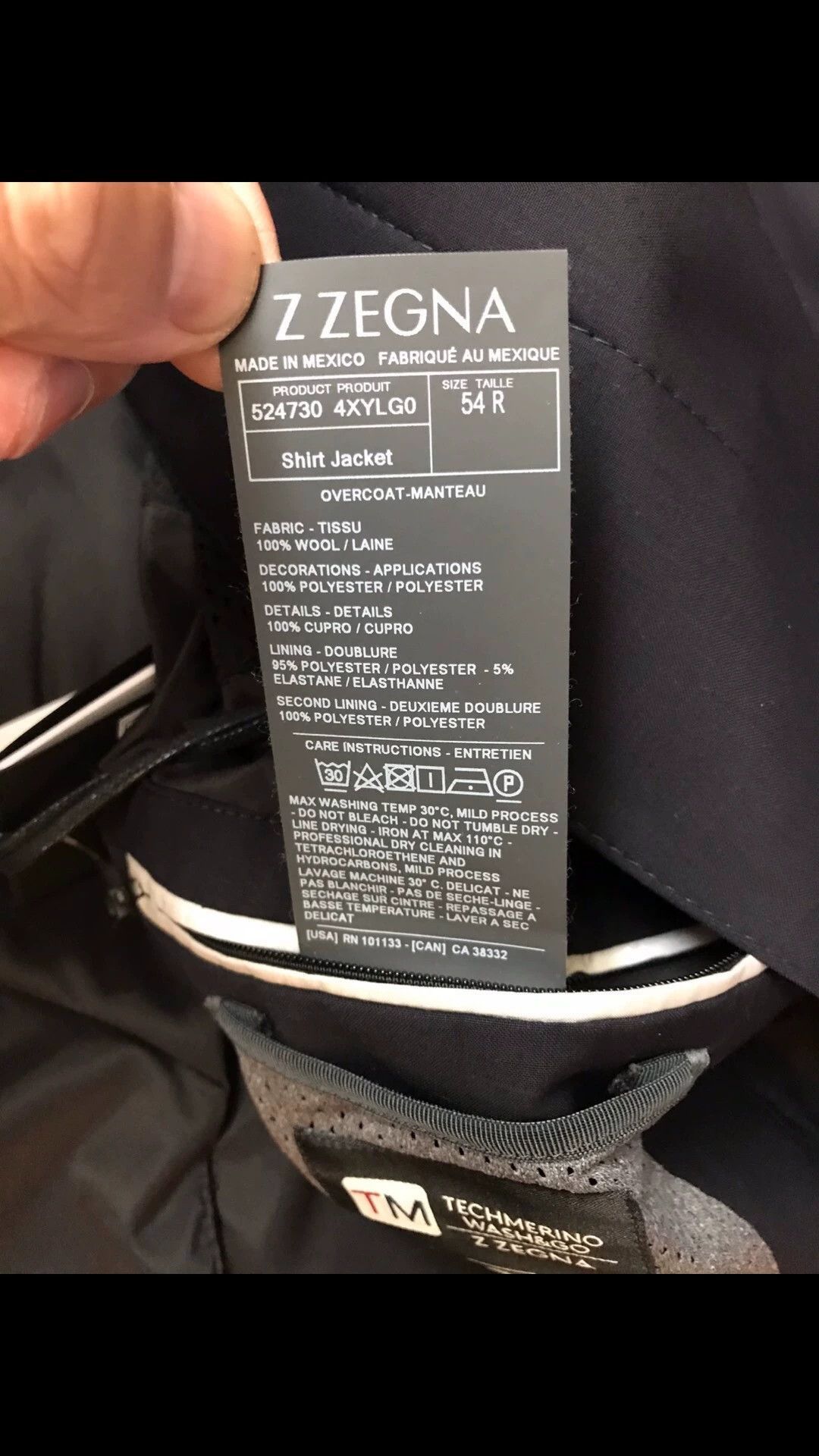 Ermenegildo Zegna Black Long Coat Size L Size US L / EU 52-54 / 3 - 6 Thumbnail