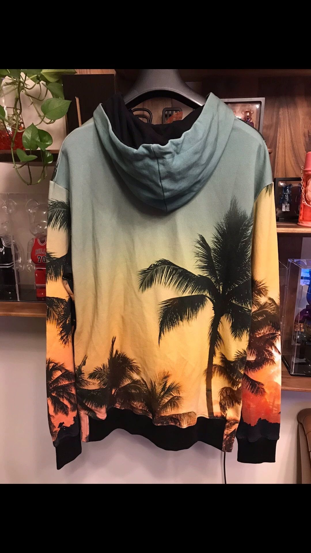 Balmain Multi Sunset Palm Tree Print Hoodie Size US S / EU 44-46 / 1 - 2 Thumbnail