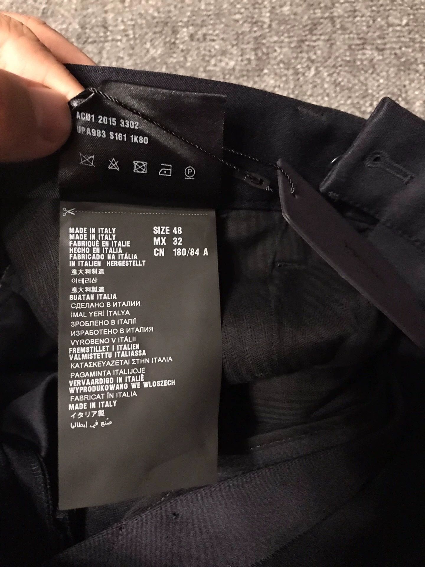 Prada Black Casual Pants with Yellow Stitch Detail Size US 32 / EU 48 - 4 Thumbnail