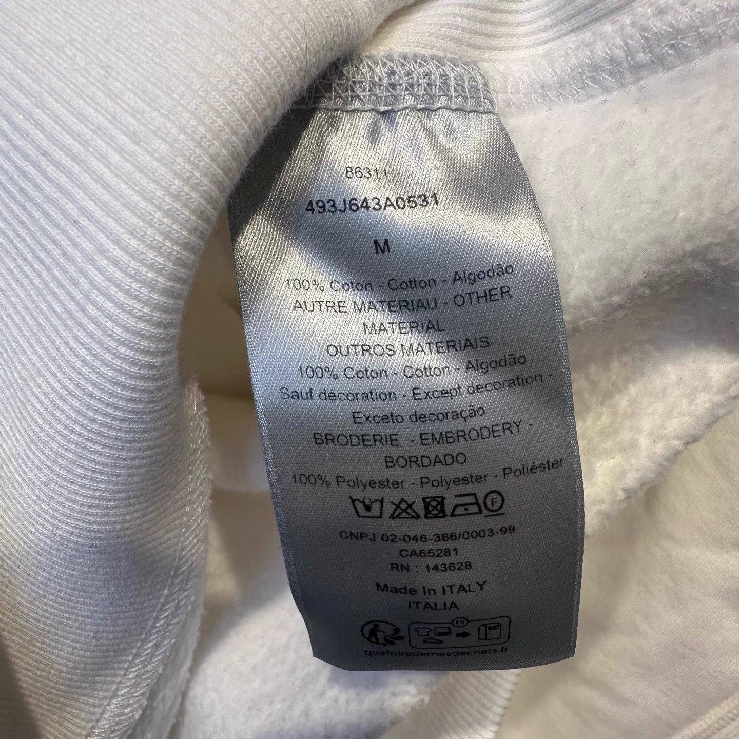 Dior White Long-Sleeve Sweatshirt Size US M / EU 48-50 / 2 - 7 Thumbnail