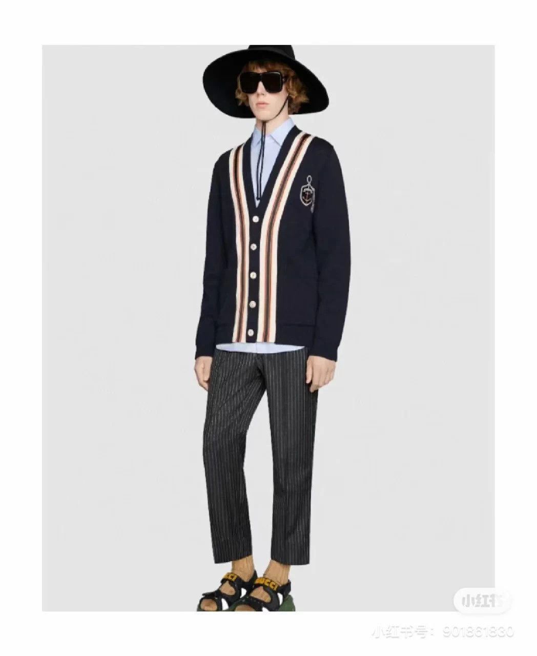 Gucci Black Striped Anchor Emblem Cardigan Size S Size US S / EU 44-46 / 1 - 8 Thumbnail