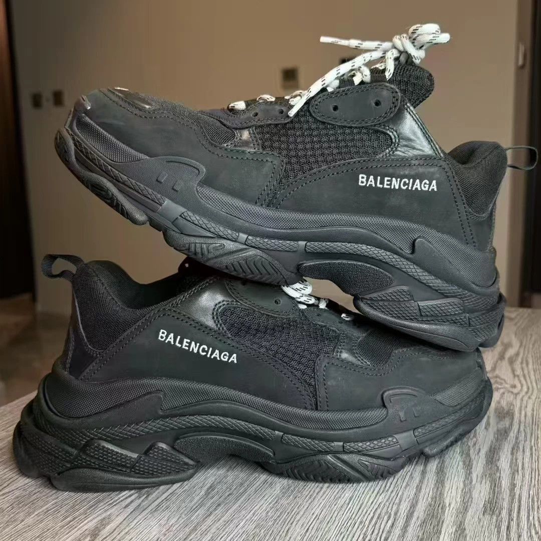 Balenciaga Black Chunky Sneakers with White Laces Size 11 Size US 11 / EU 44 - 3 Thumbnail