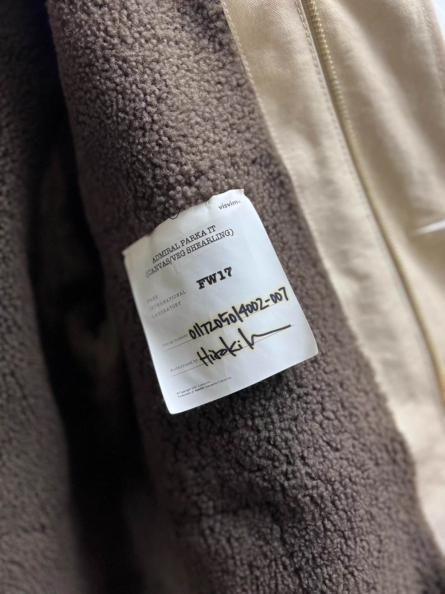 Visvim Beige Hooded Parka with Fleece Lining (Size S) Size US S / EU 44-46 / 1 - 8 Thumbnail