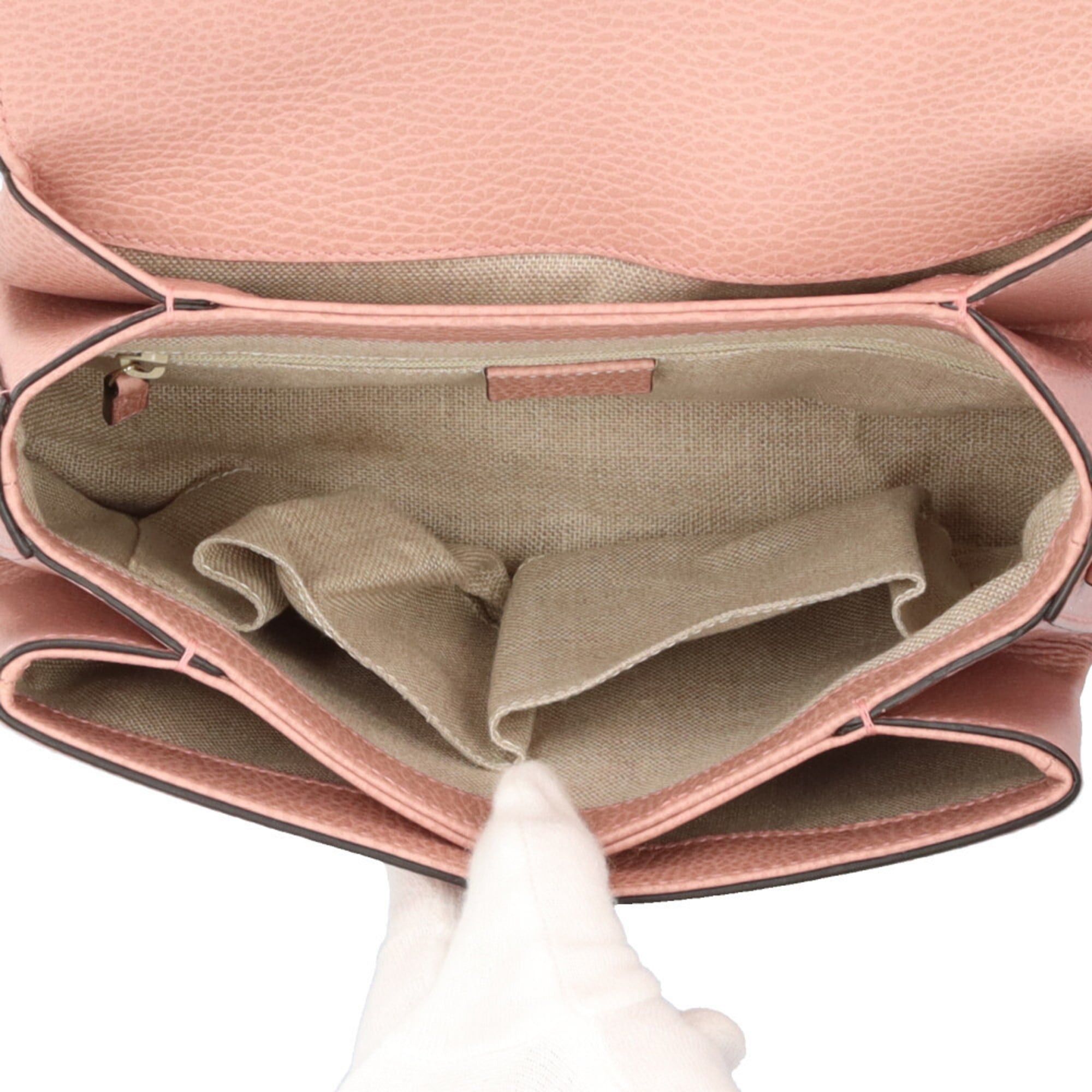 Gucci Gucci Interlocking G Shoulder Bag, Leather 510302, Pink, Women's, Pre-owned, 2-Way, Chain Size ONE SIZE - 9 Thumbnail