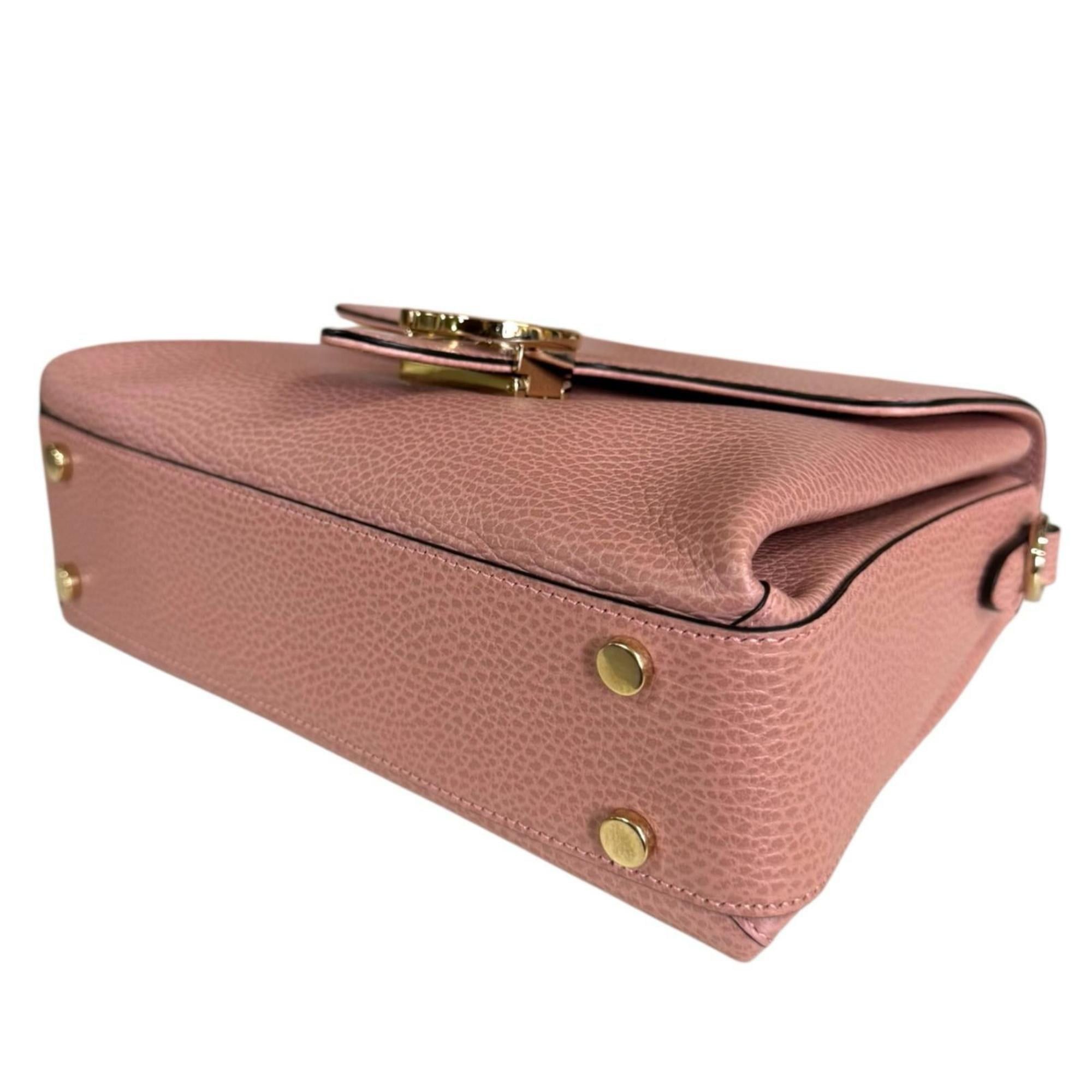 Gucci Gucci Interlocking G Shoulder Bag, Leather 510302, Pink, Women's, Pre-owned, 2-Way, Chain Size ONE SIZE - 7 Thumbnail