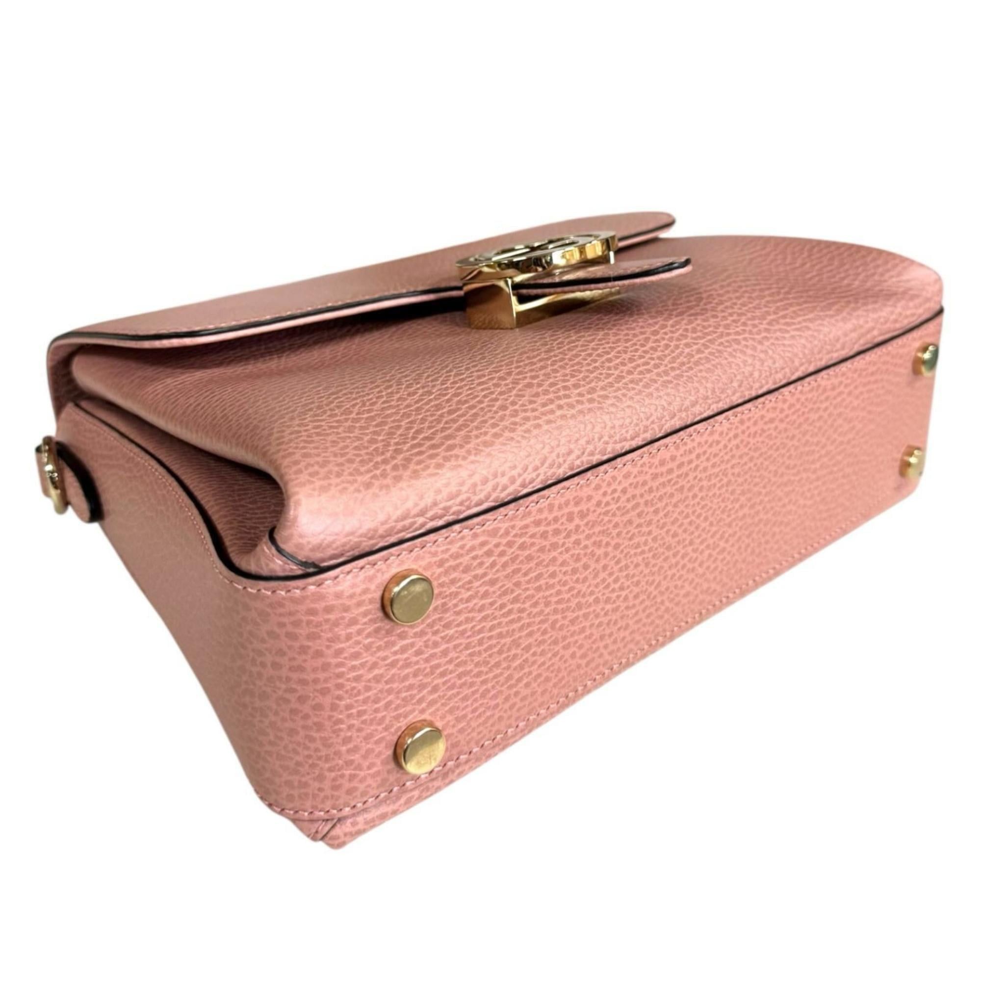 Gucci Gucci Interlocking G Shoulder Bag, Leather 510302, Pink, Women's, Pre-owned, 2-Way, Chain Size ONE SIZE - 6 Thumbnail