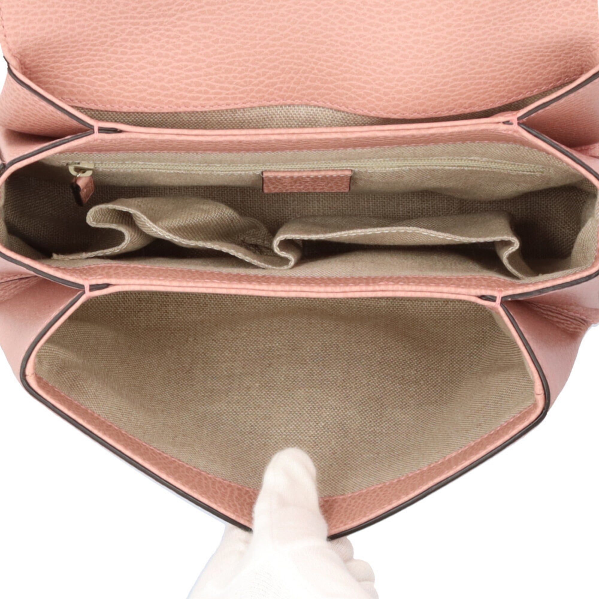 Gucci Gucci Interlocking G Shoulder Bag, Leather 510302, Pink, Women's, Pre-owned, 2-Way, Chain Size ONE SIZE - 8 Thumbnail