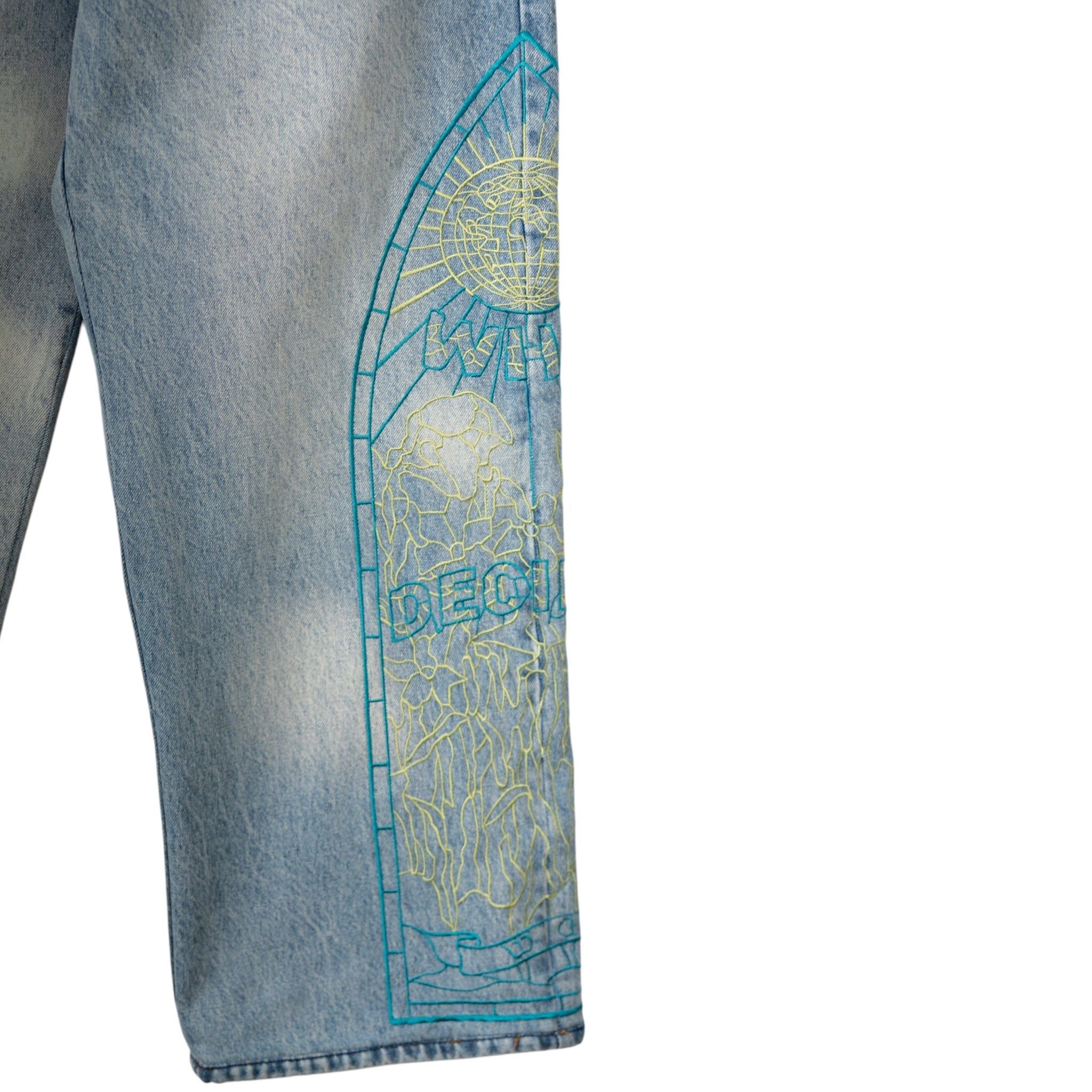 Who Decides War Virtous Denim Blue Yellow Size US 36 / EU 52 - 3 Thumbnail