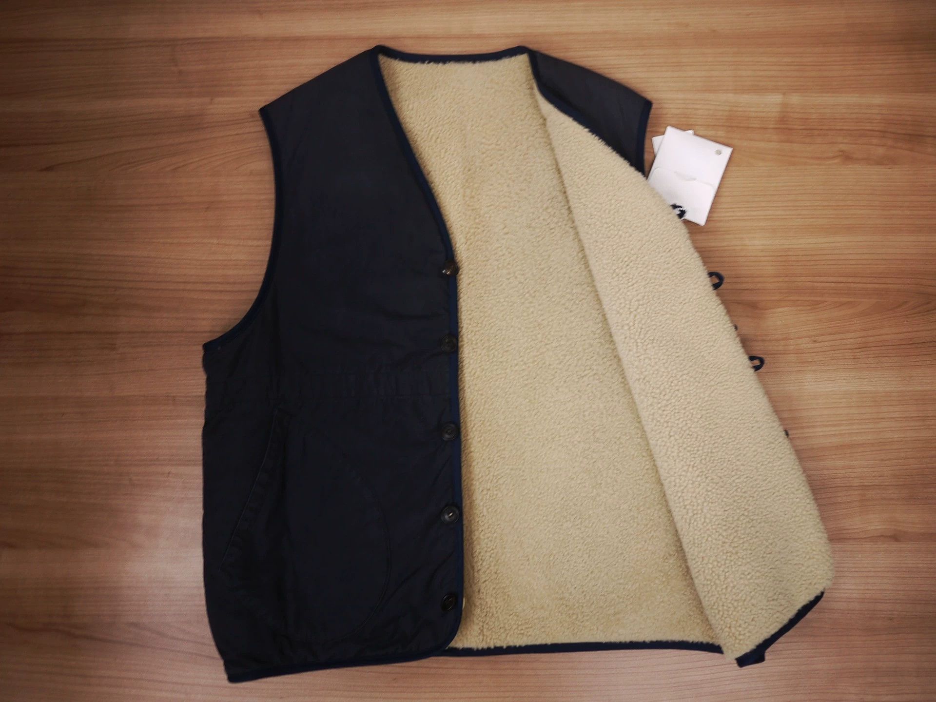 Visvim Blue XL Quilted Sherpa-Lined Vest Size US XL / EU 56 / 4 - 5 Thumbnail