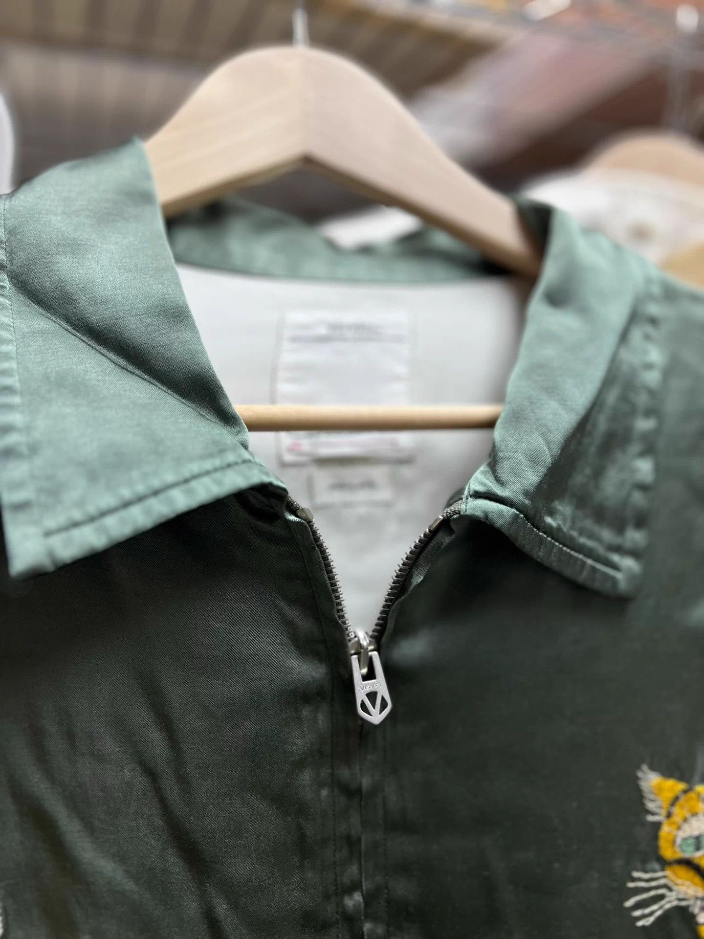 Visvim Green XL Jacket with Tiger Embroidery and Fortune Symbol Size US XL / EU 56 / 4 - 4 Thumbnail