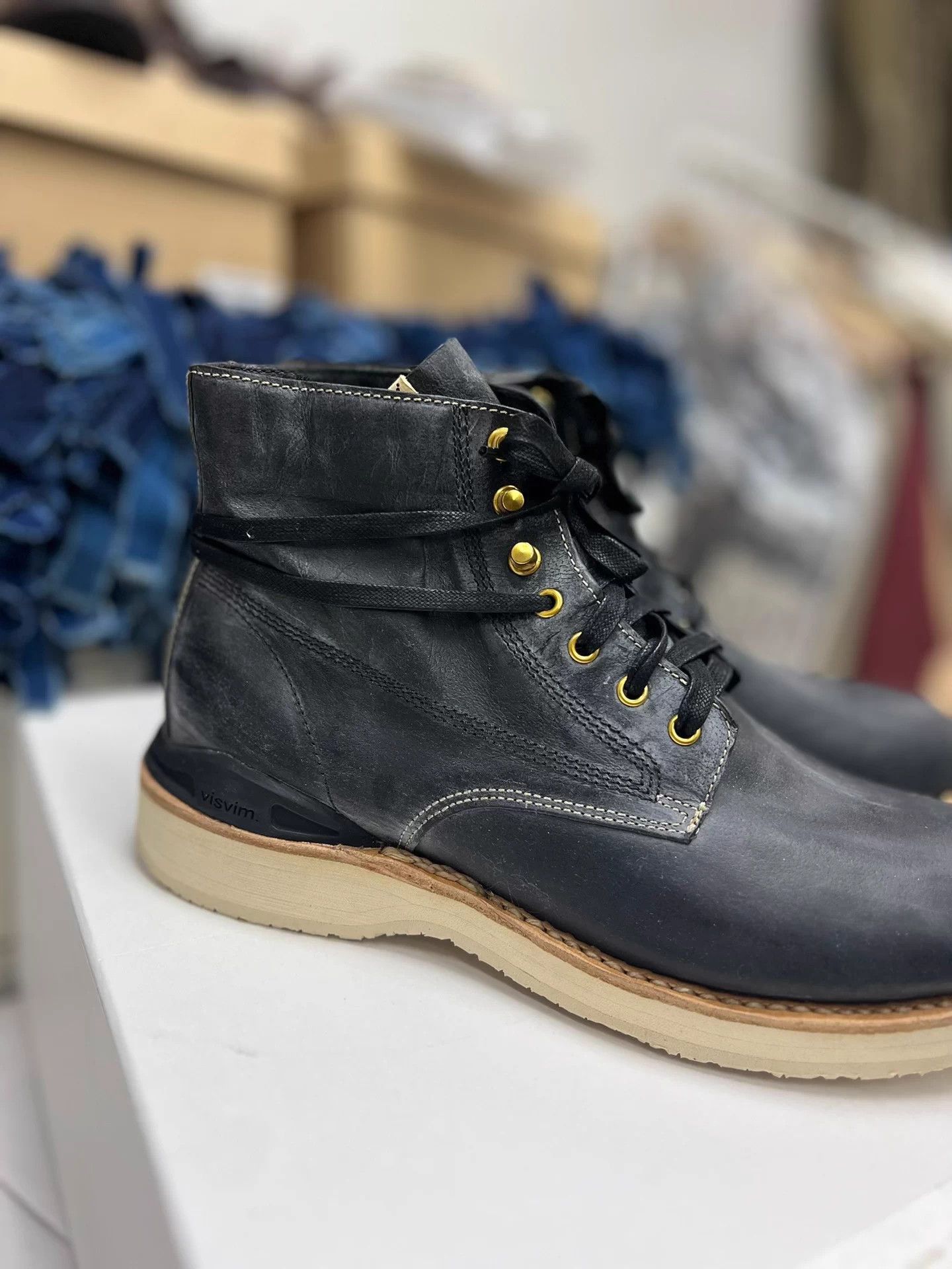 Visvim Black Leather Lace-Up Boots Size US 9.5 / EU 42-43 - 5 Thumbnail