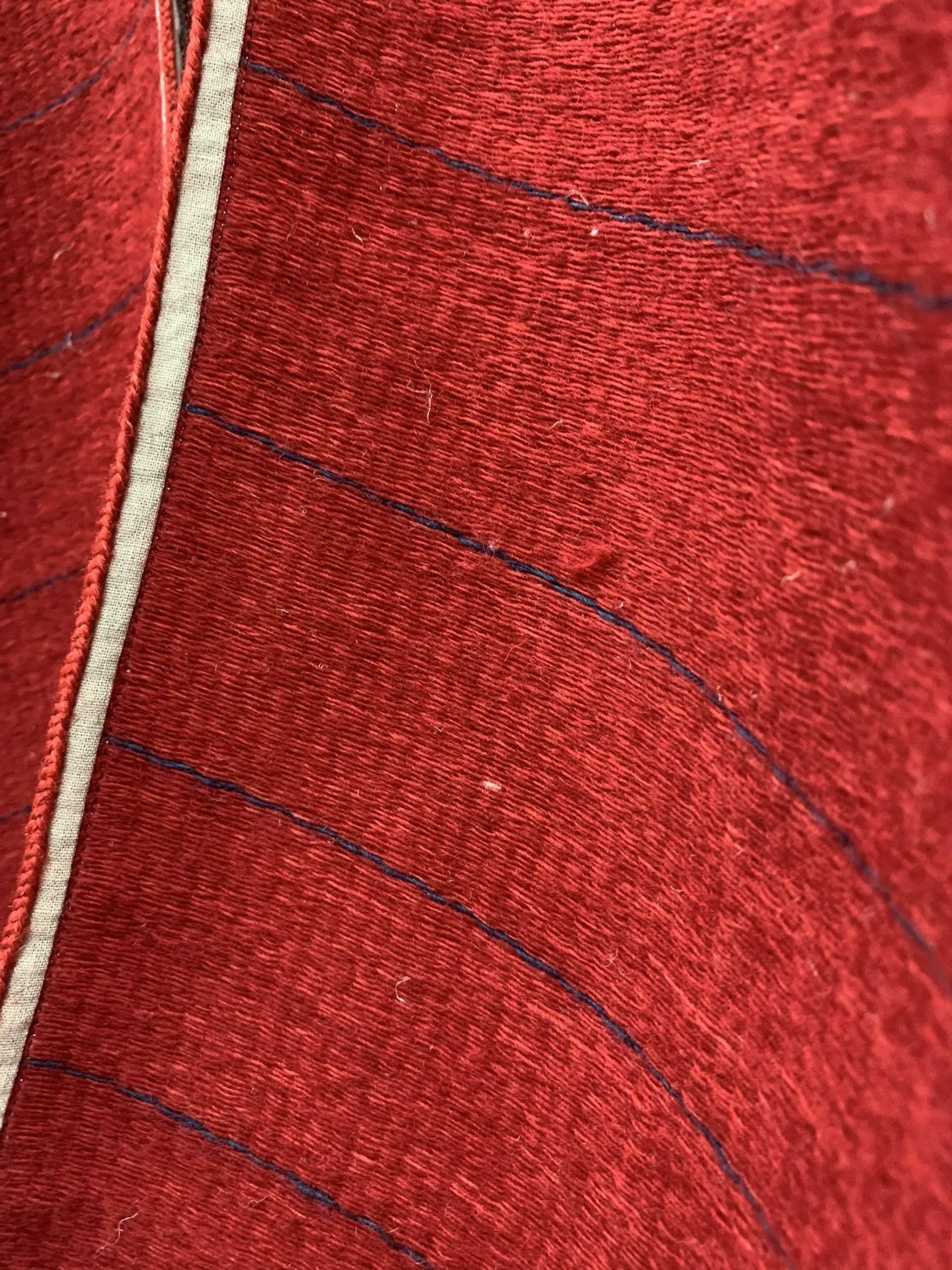 Visvim Red Striped Long Cloak - Size S Size US S / EU 44-46 / 1 - 4 Thumbnail