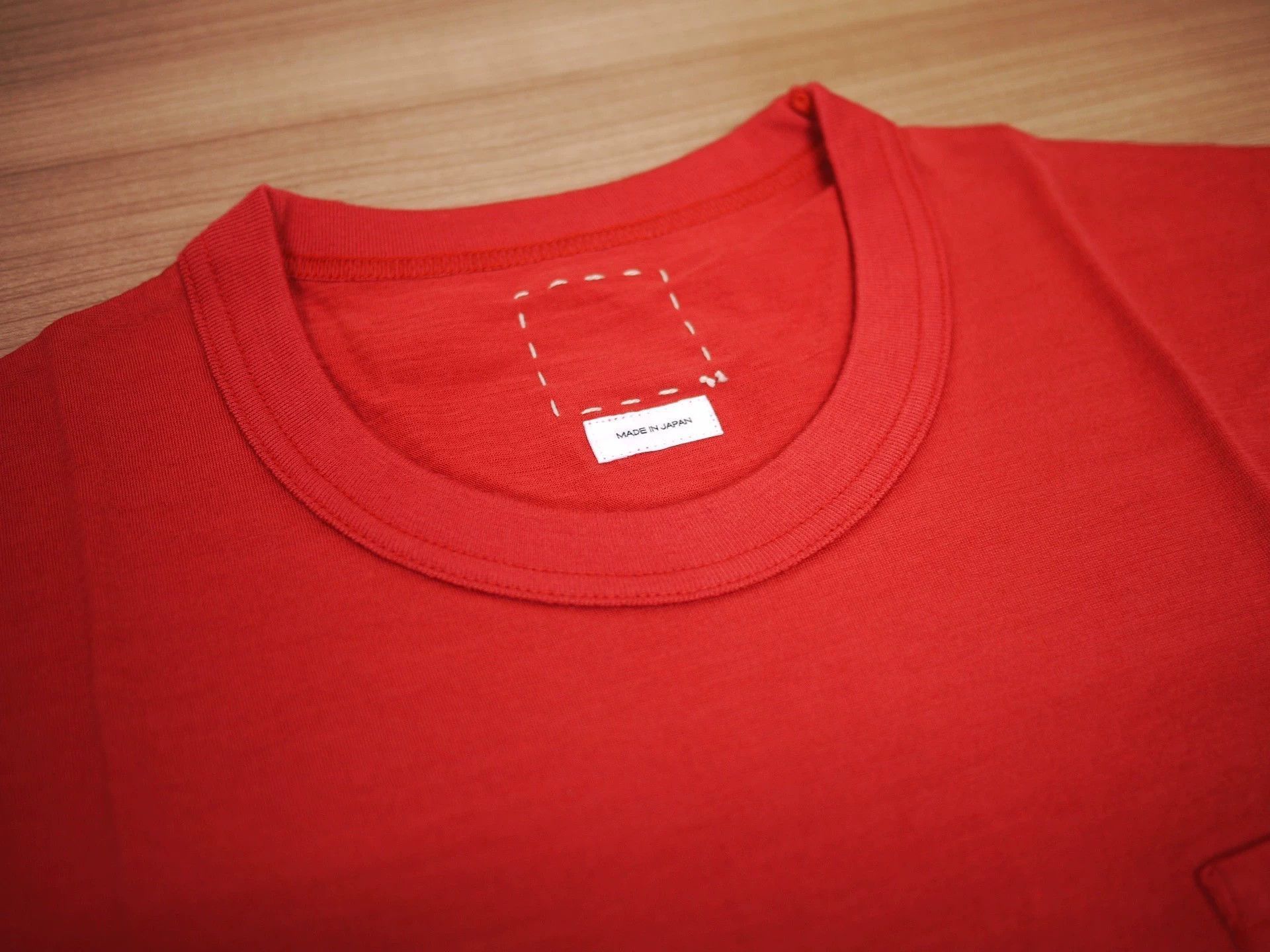 Visvim Red Short-Sleeve T-Shirt with Chest Pocket Size US L / EU 52-54 / 3 - 4 Thumbnail