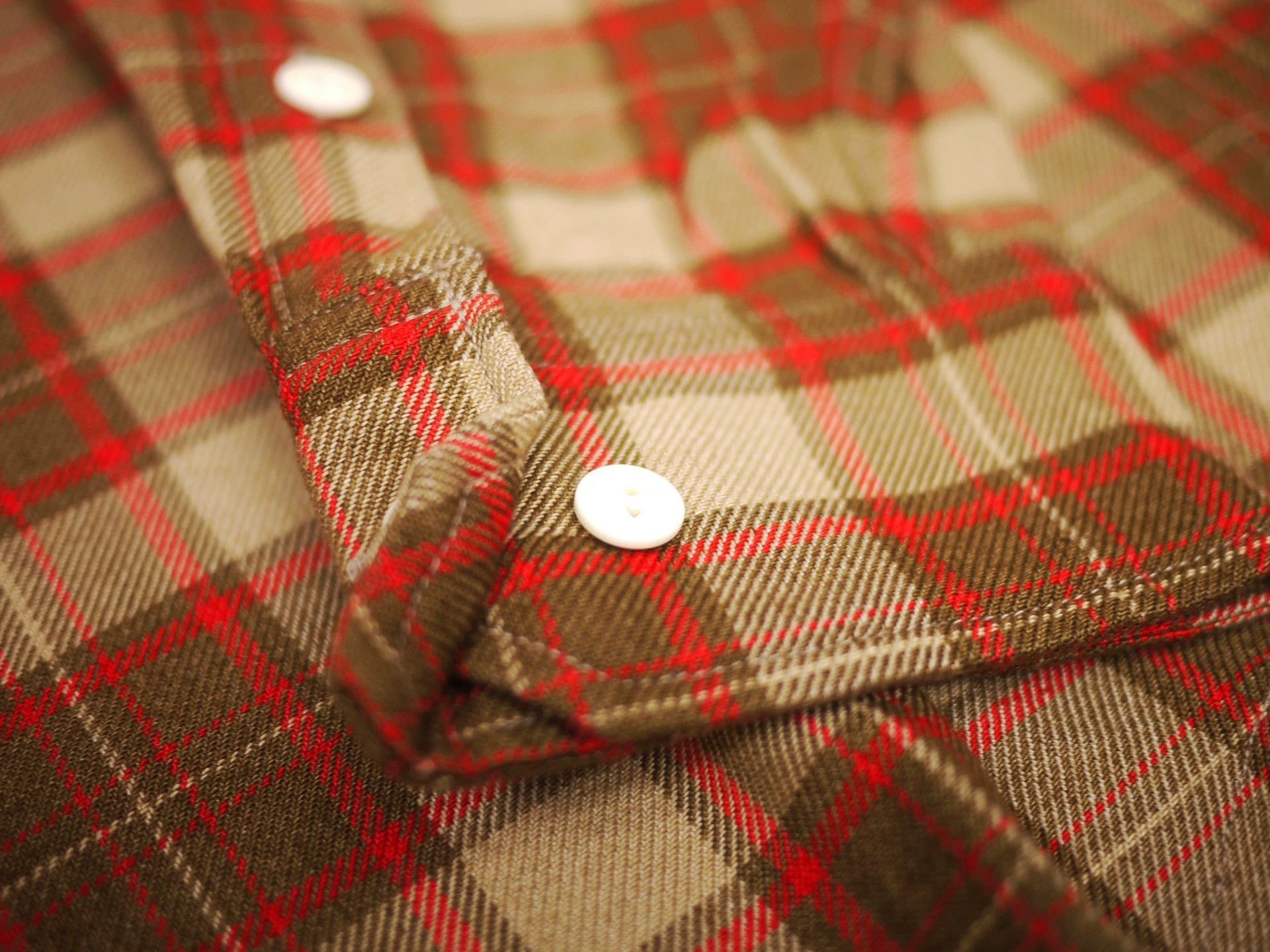 Visvim Beige Plaid Long Sleeve Button-Up Shirt - M Size US M / EU 48-50 / 2 - 5 Thumbnail