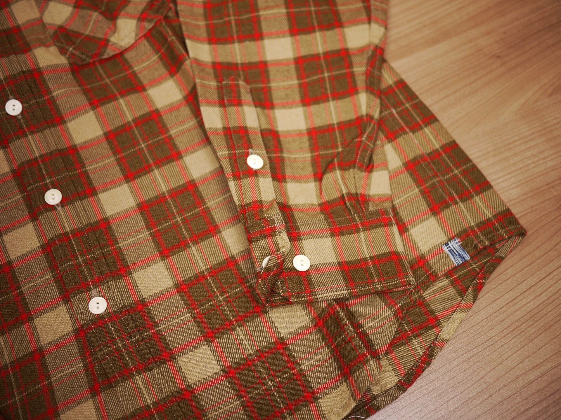 Visvim Beige Plaid Long Sleeve Button-Up Shirt - M Size US M / EU 48-50 / 2 - 3 Thumbnail