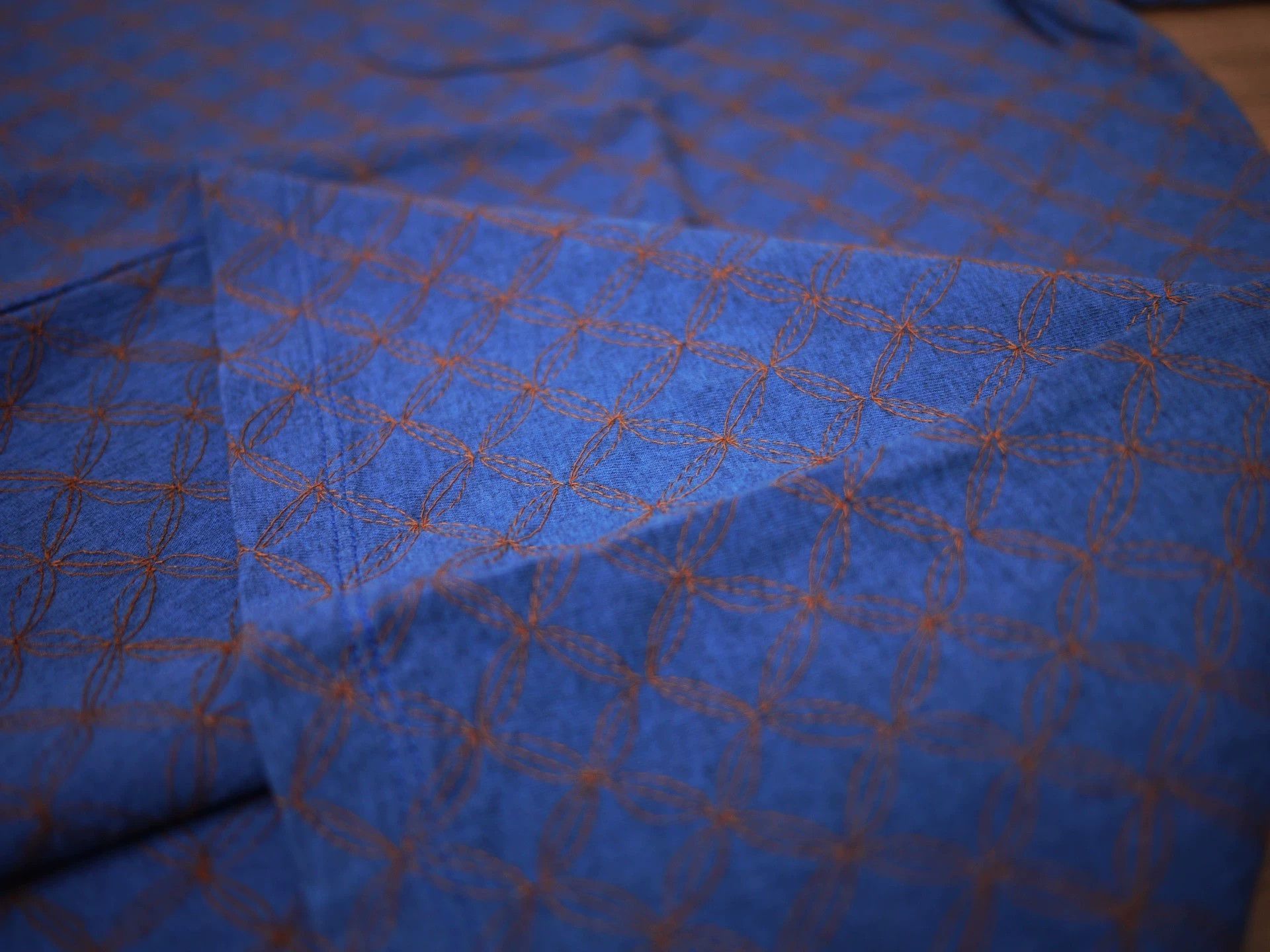 Visvim Blue Diamond Pattern Short Sleeve T-Shirt with Pocket Size US S / EU 44-46 / 1 - 6 Thumbnail
