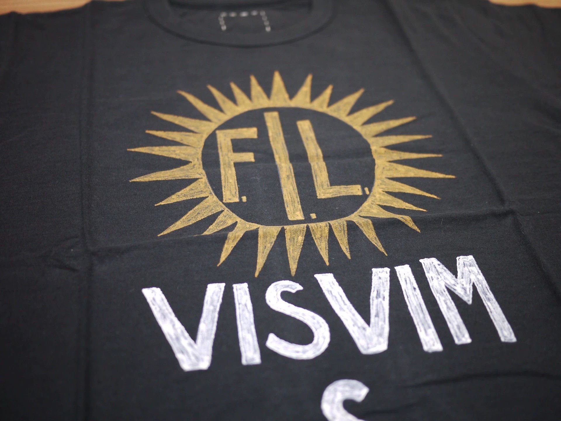 Visvim Black Short Sleeve Sunburst Graphic Tee Size US S / EU 44-46 / 1 - 2 Thumbnail