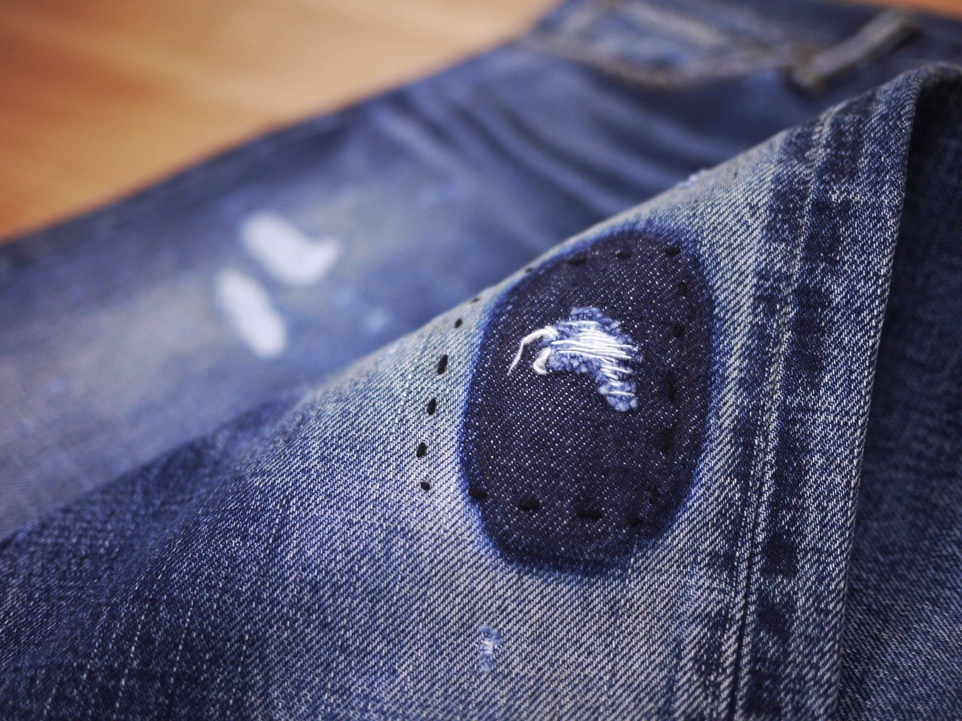 Visvim Blue Distressed Denim Jeans Size 34 Size US 34 / EU 50 - 5 Thumbnail