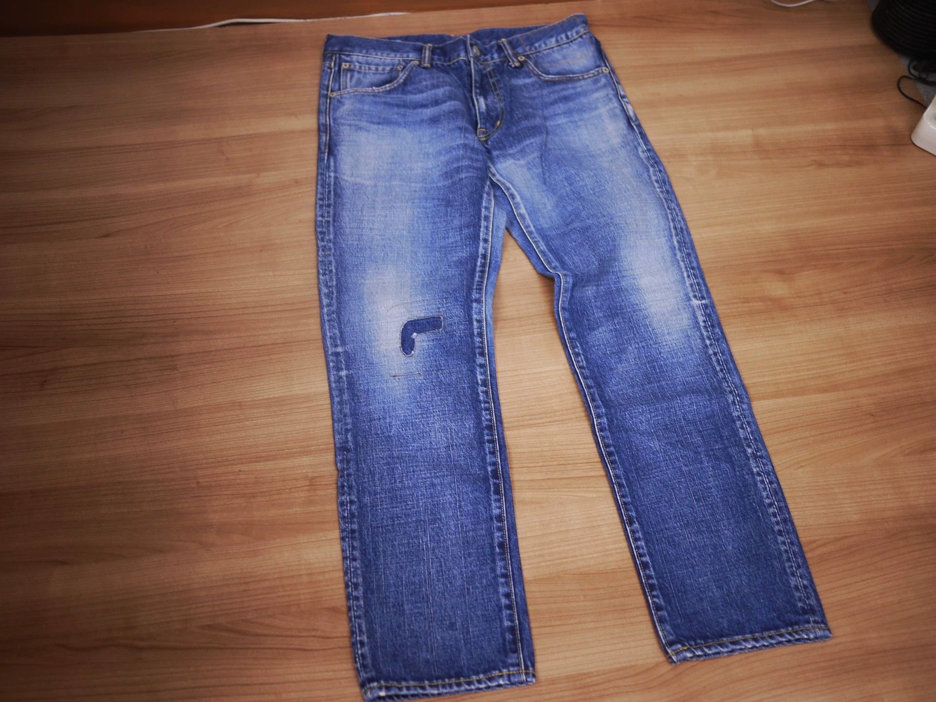 Visvim Blue Denim Jeans with Distressed Detail - Size 32 Size US 32 / EU 48 - 2 Thumbnail