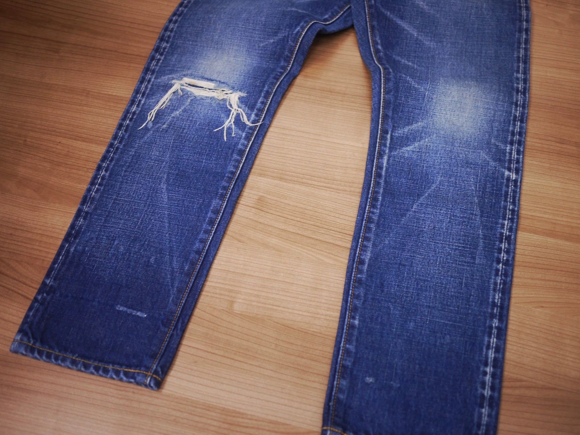 Visvim Blue Distressed Denim Jeans Size 32 Size US 32 / EU 48 - 4 Thumbnail