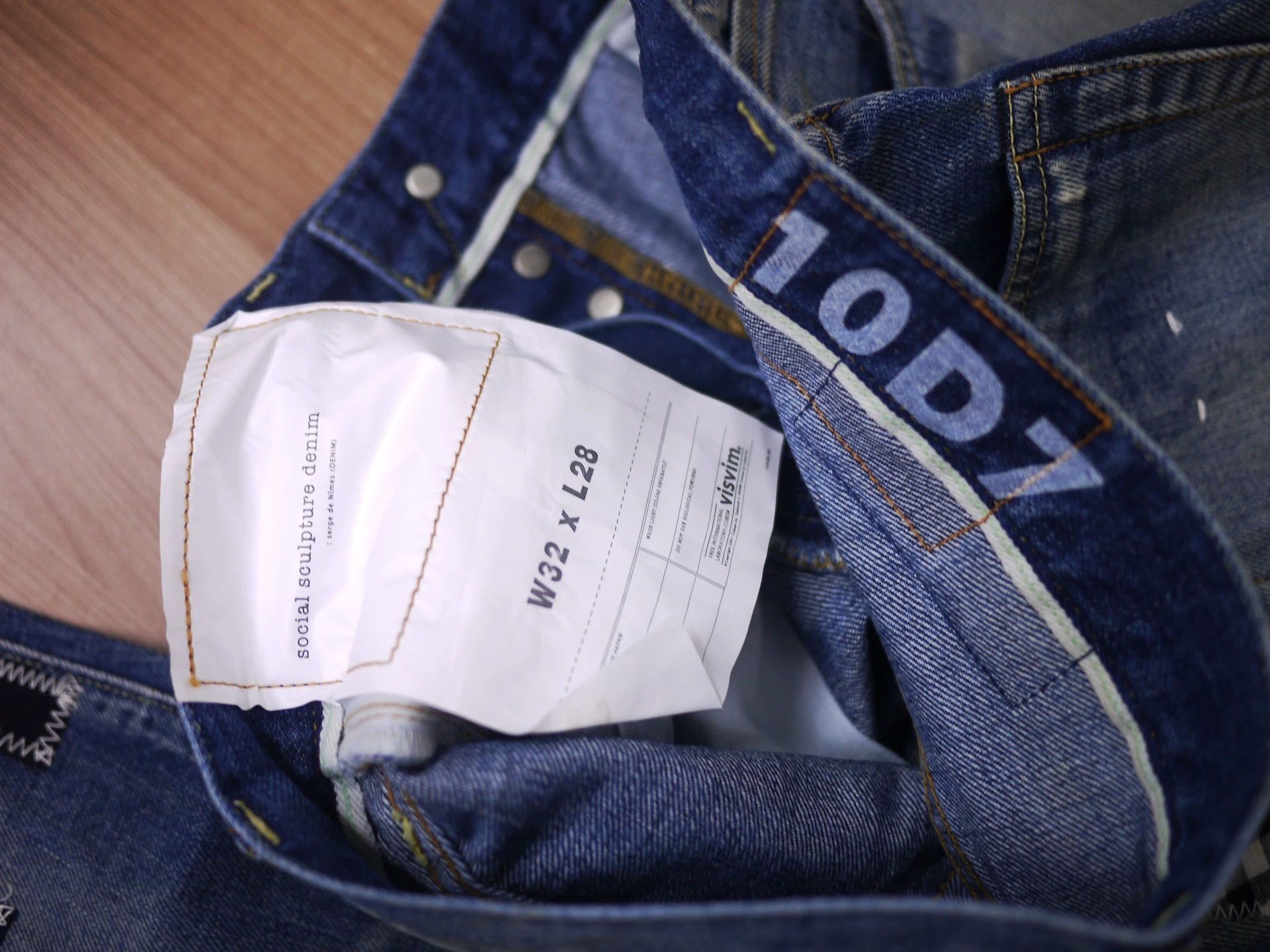 Visvim Blue Denim Jeans with Patch Details - Size 32 Size US 32 / EU 48 - 5 Thumbnail