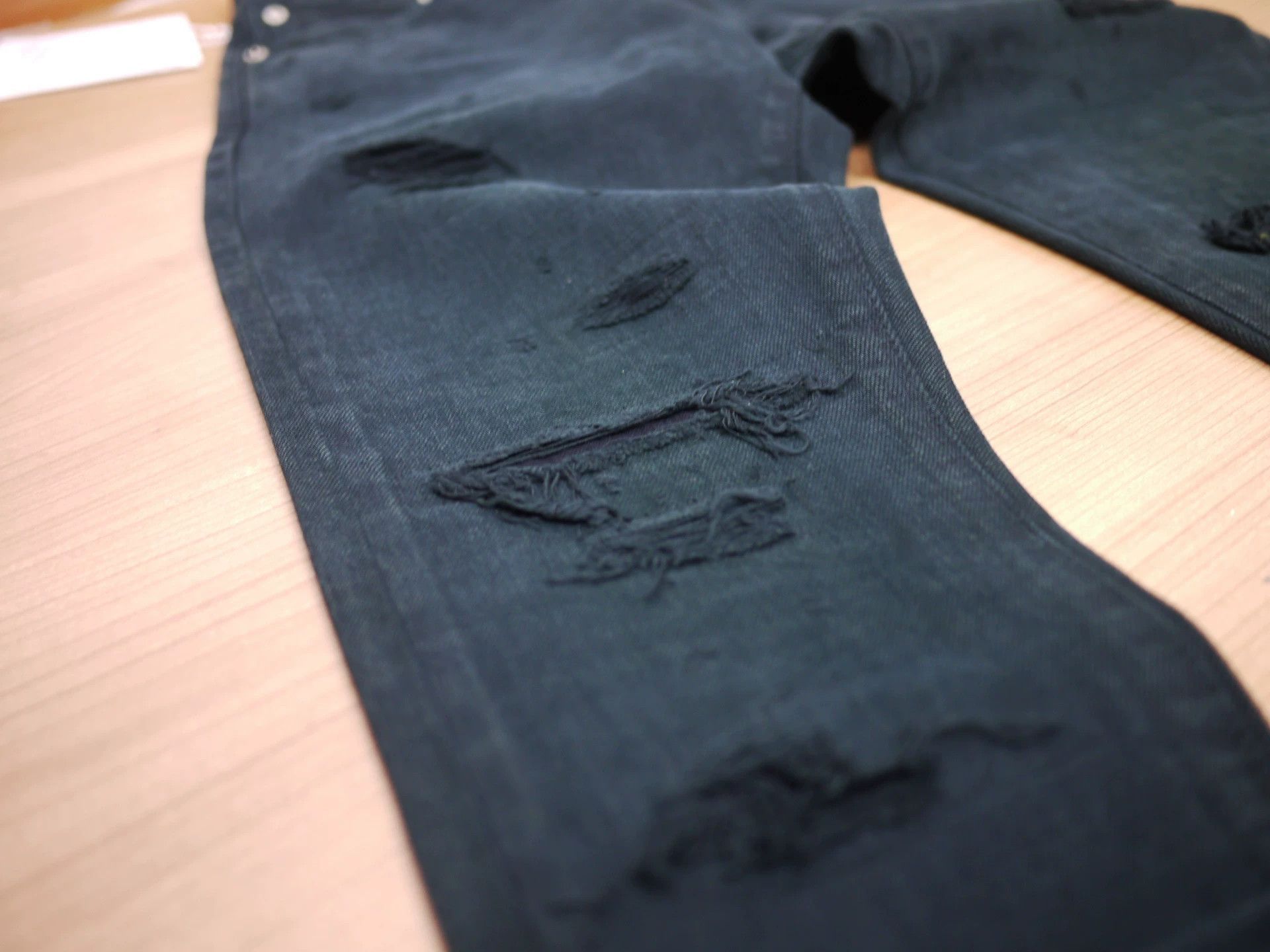 Visvim Black Distressed Denim Jeans Size 30 Size US 30 / EU 46 - 4 Thumbnail