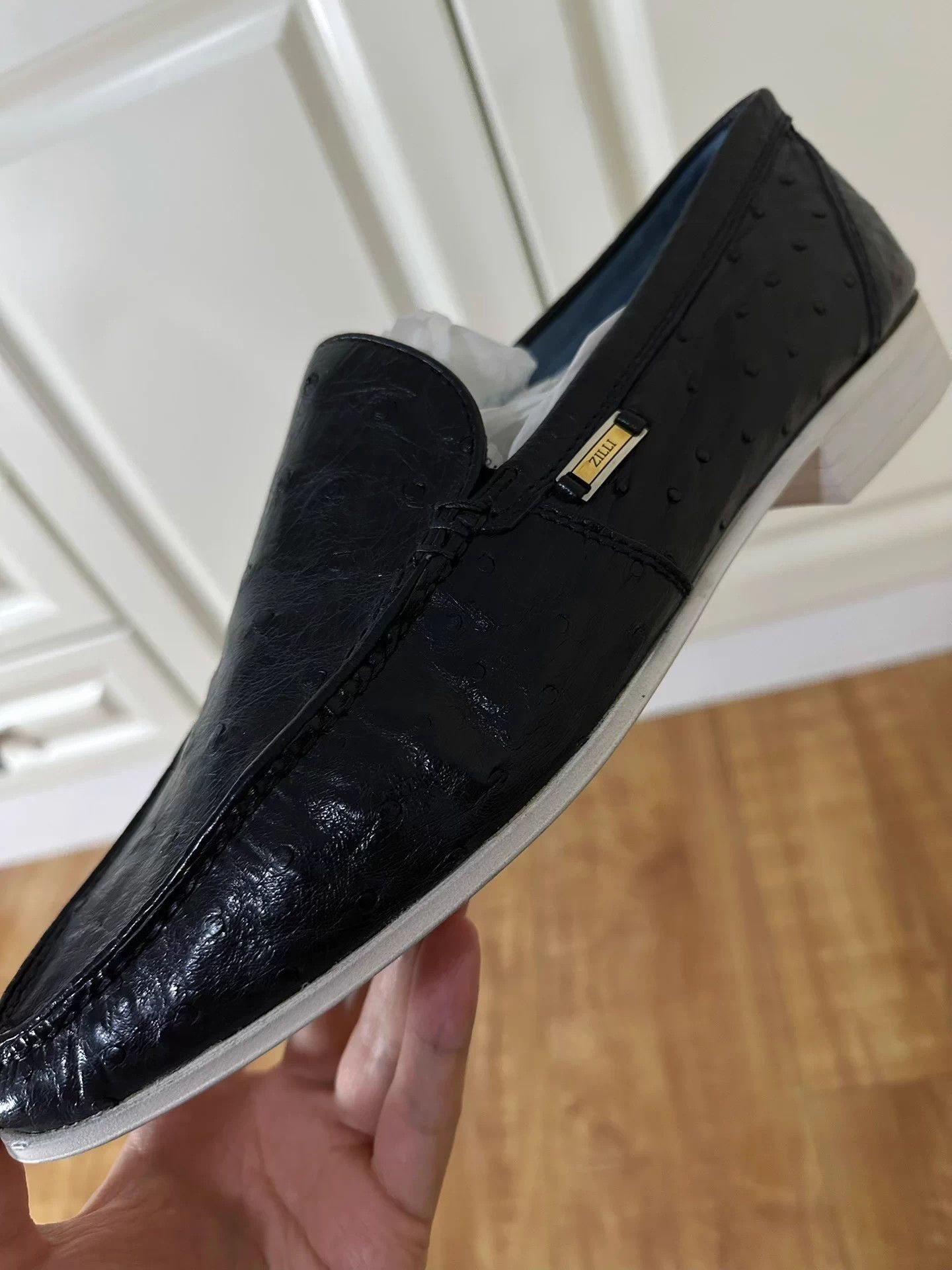 Zilli Black Textured Slip-On Shoes Size 10 Size US 10 / EU 43 - 2 Thumbnail