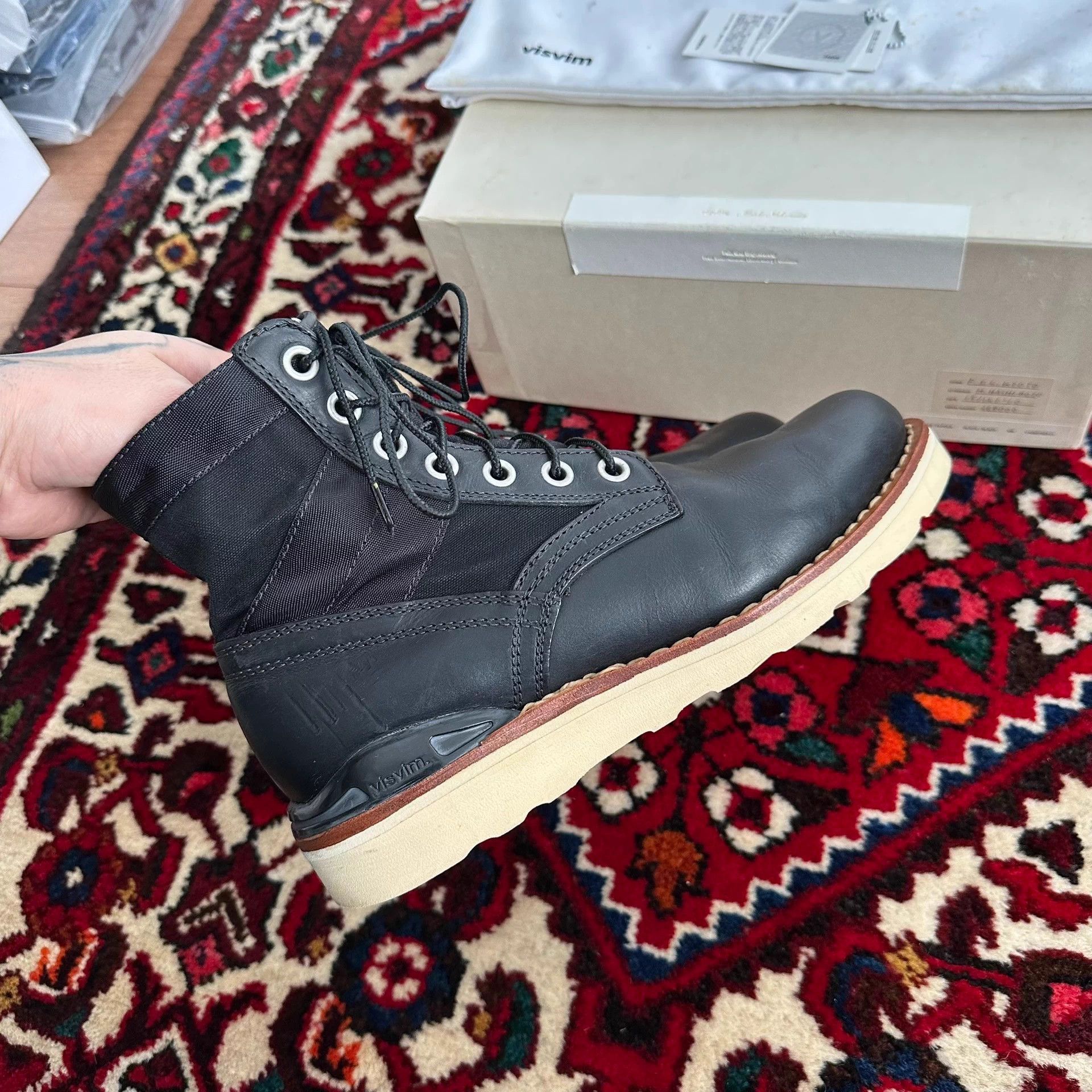 Visvim Black Leather Lace-Up Boots Size 8 Size US 8 / EU 41 - 3 Thumbnail