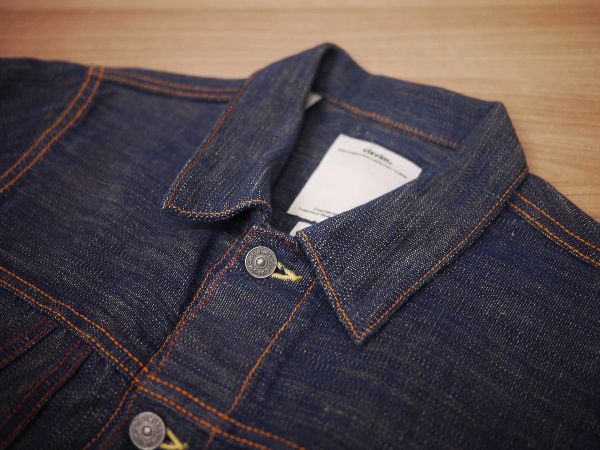 Visvim Blue Denim Jacket with Contrast Stitching - Size S Size US S / EU 44-46 / 1 - 3 Thumbnail