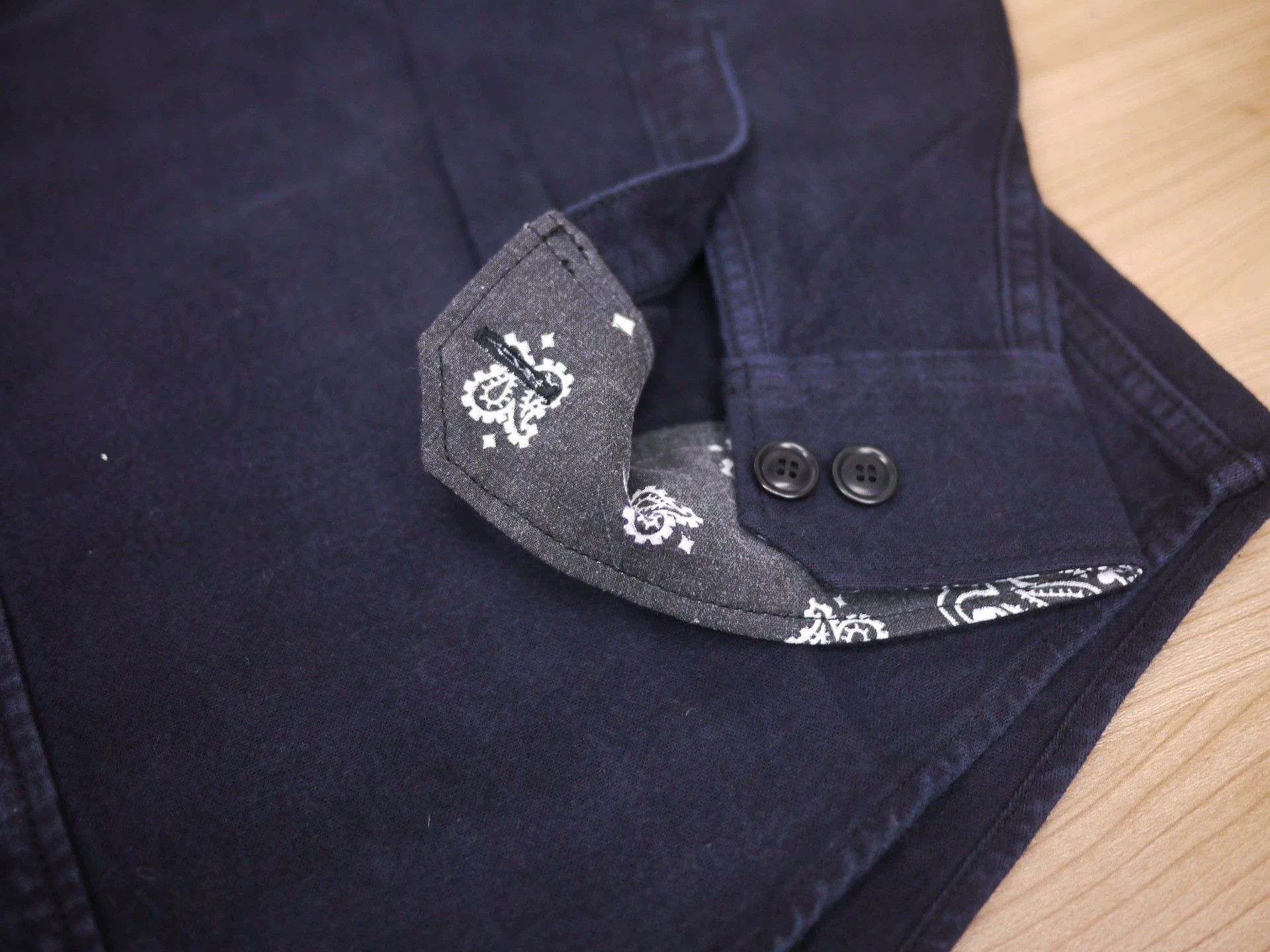 Visvim Black Long Sleeve Button-Up Shirt with Bandana Cuffs Size US M / EU 48-50 / 2 - 4 Thumbnail