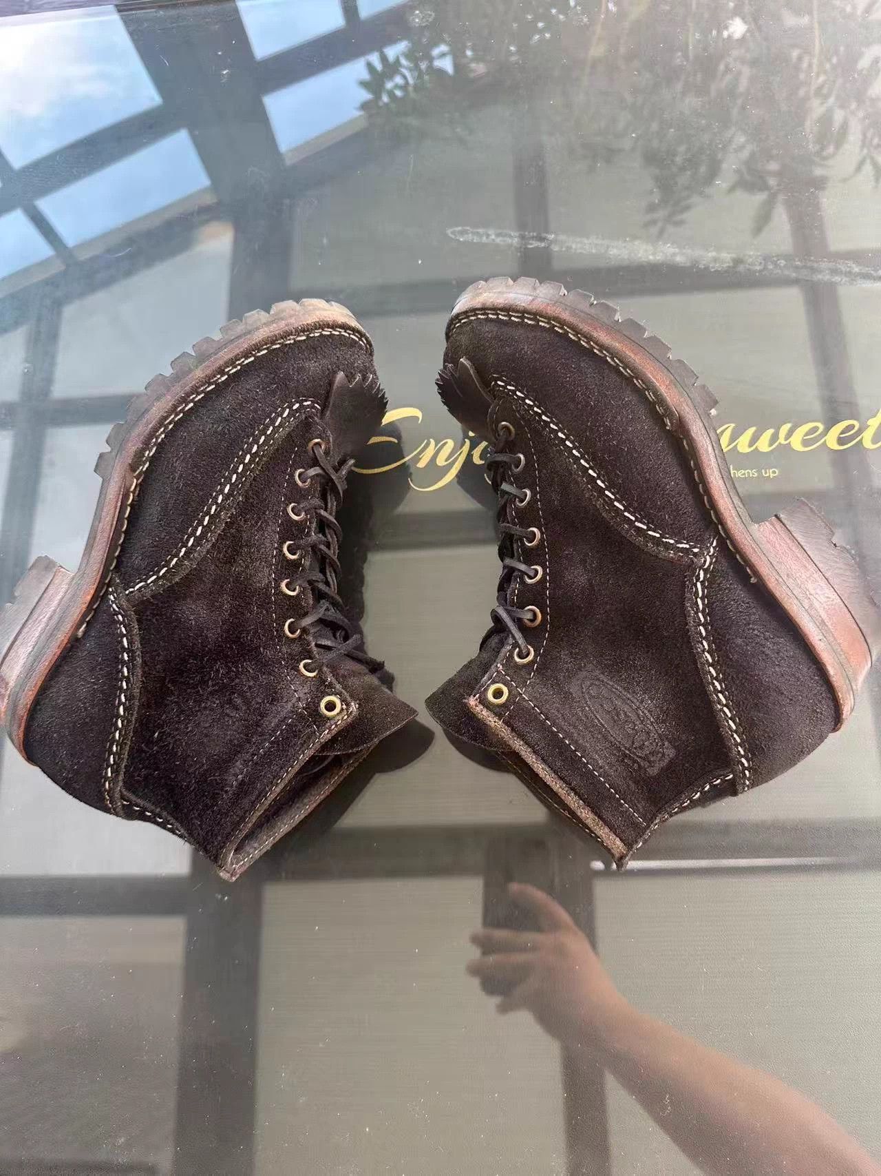 WESCO Brown Lace-Up Boots Size 7.5 Size US 7.5 / EU 40-41 - 4 Thumbnail