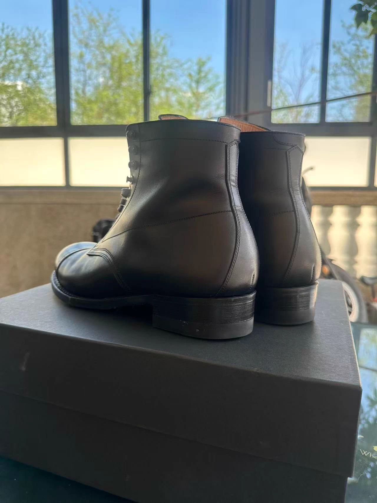 BLACK SIGN Brown Leather Ankle Boots - Size 7.5 Size US 7.5 / EU 40-41 - 2 Thumbnail